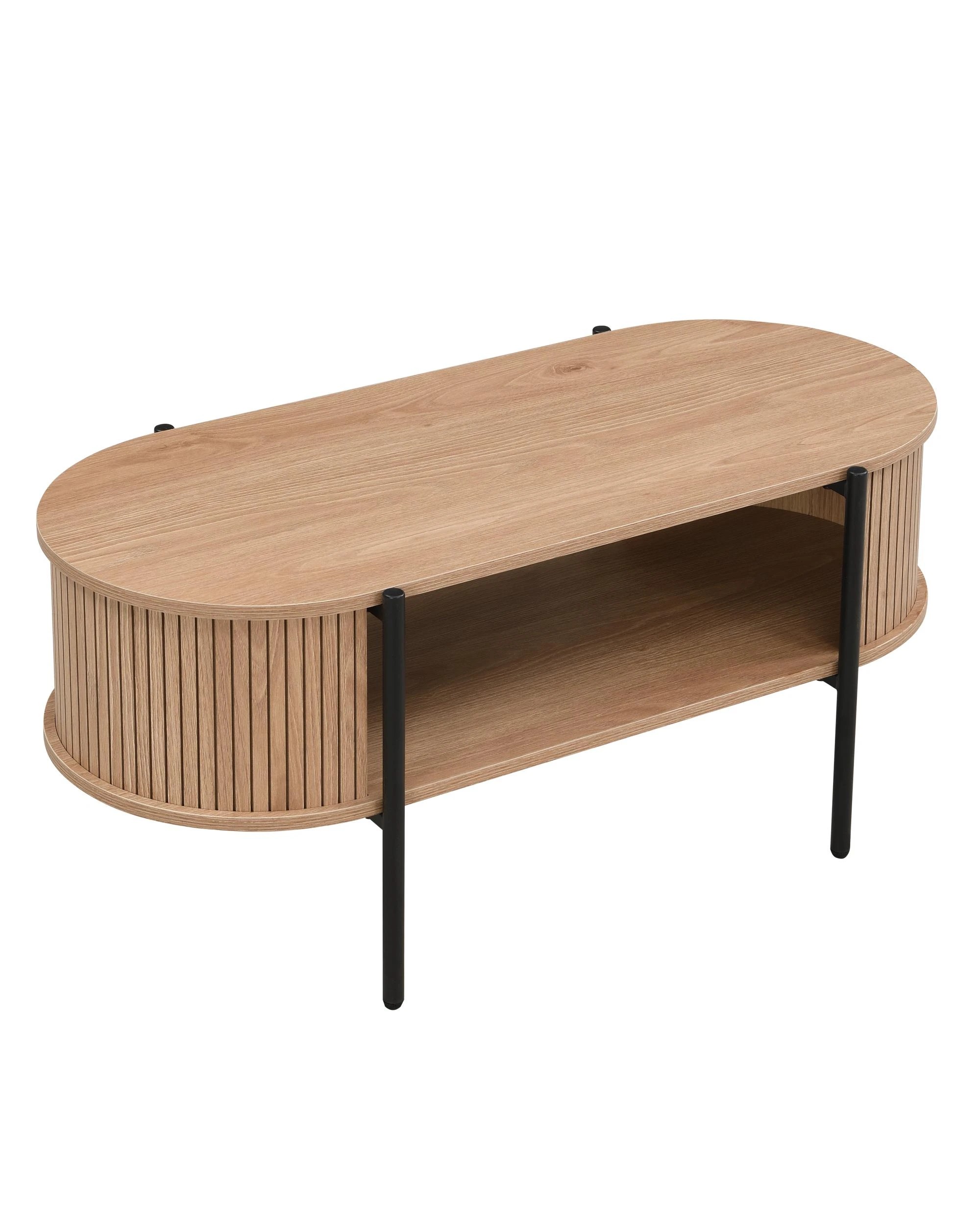 4 Kodu Coffee Table Oval Oak - Black, 4 of 10