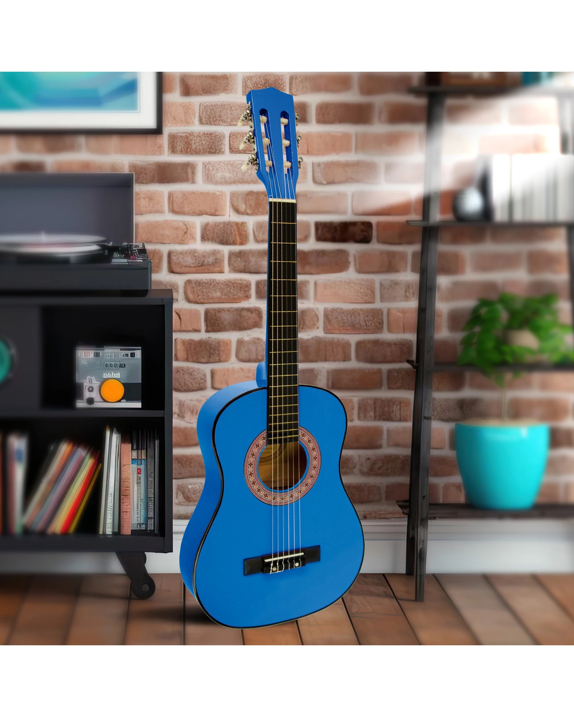 4 Karrera 34in Acoustic Childrens Guitar - Blue, 4 of 4