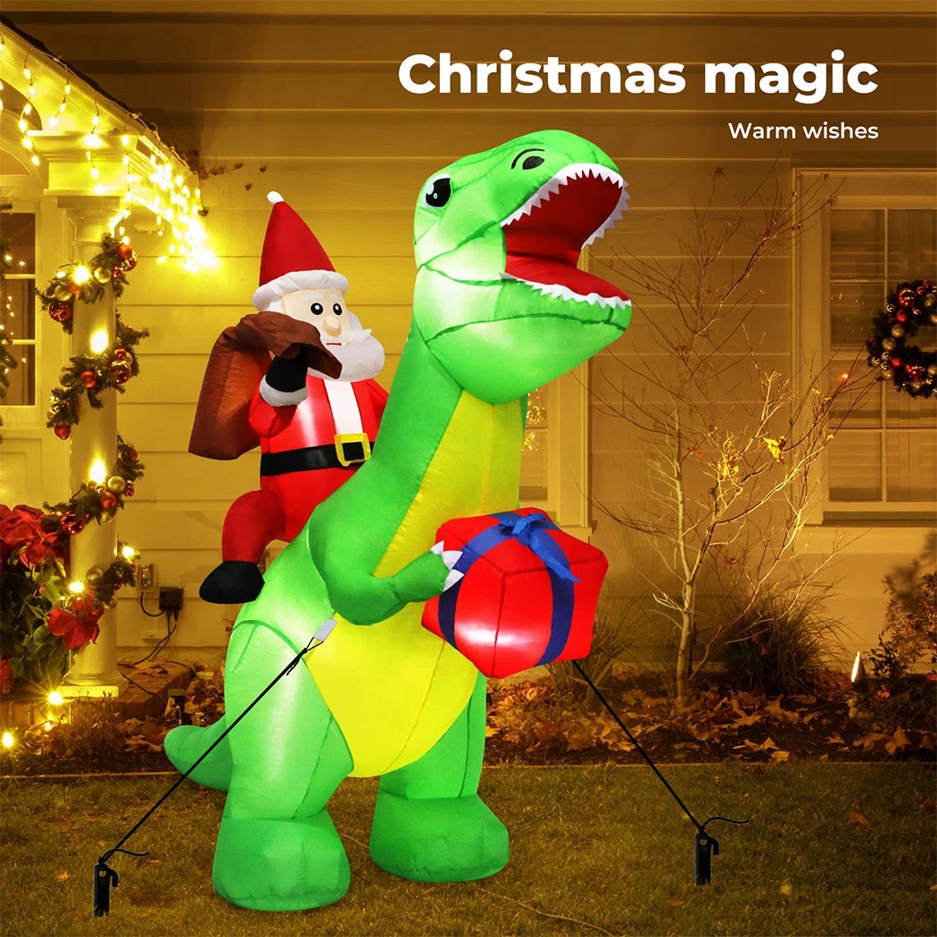 3 Santaco 2.2M Xmas Inflatable Decor Dinosaur, 3 of 6
