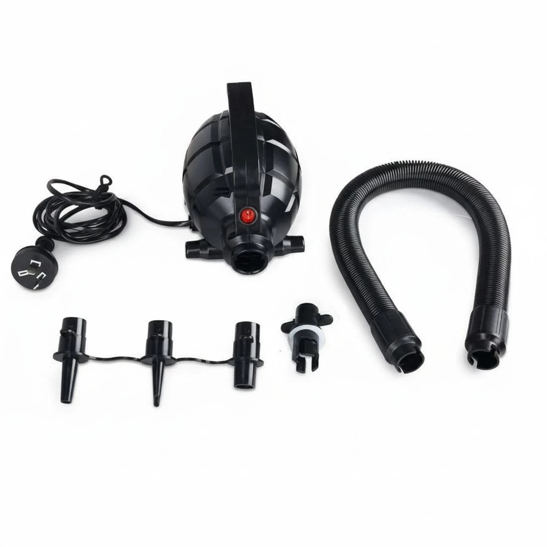 6 500W Electric Air Pump Air track Inflatable Gymnastics Mat 3 Nozzles - Black, 6 of 9