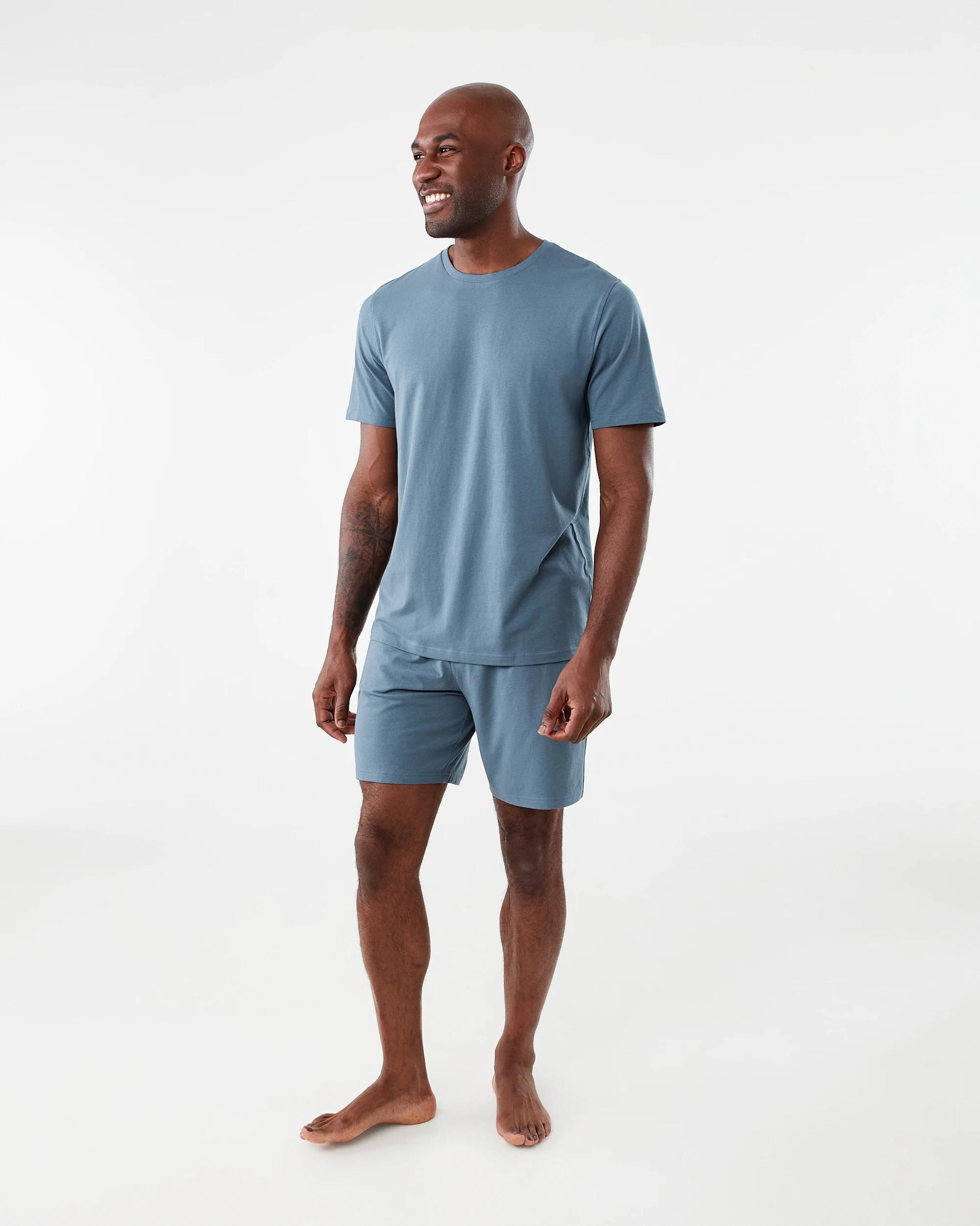 6 Cotton Elastane Sleep Top Chinablue, 6 of 6