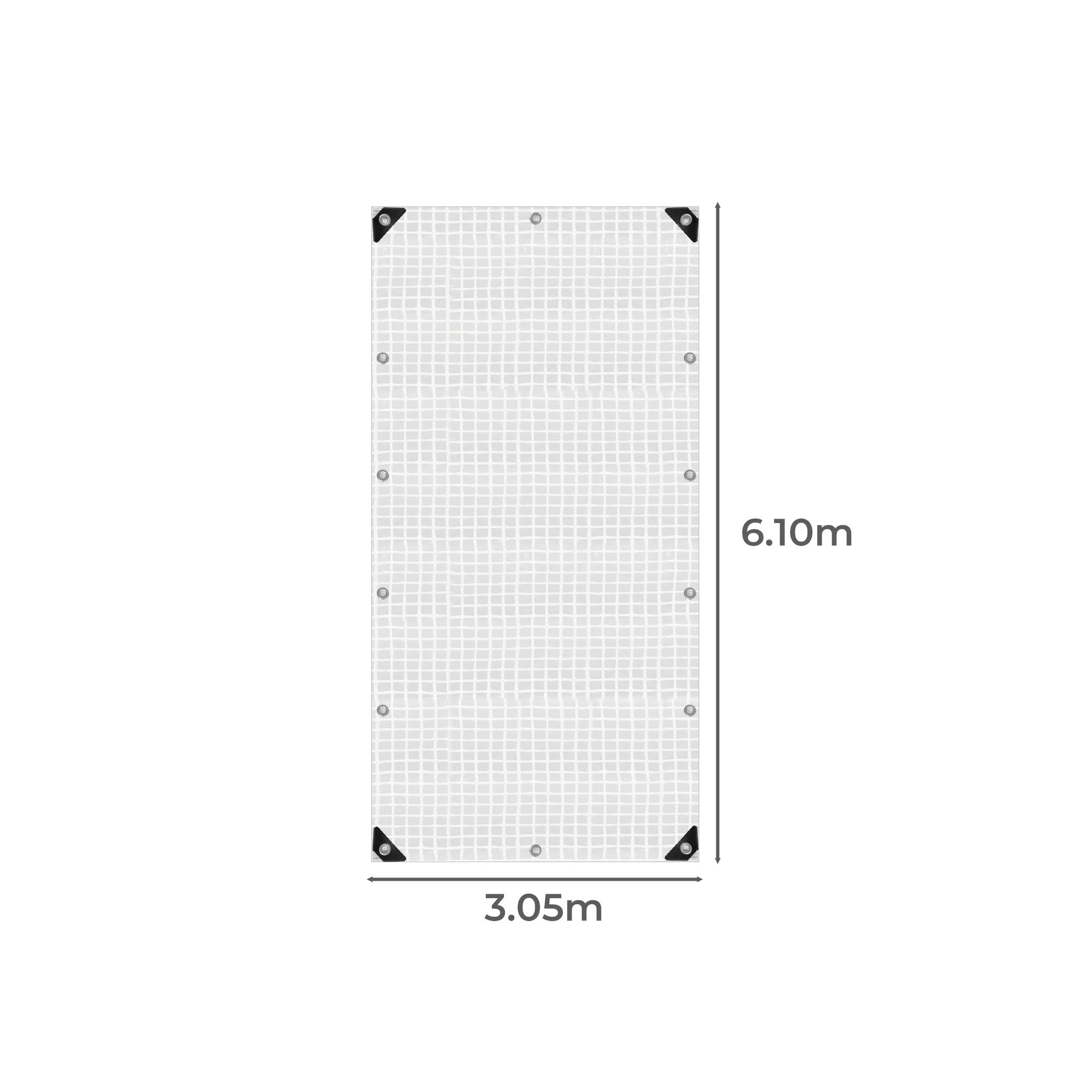 3 Mountview 3.05X6.1M Heavy Duty Waterproof Poly Tarpaulin Camping Cover Clear Grid, 3 of 8