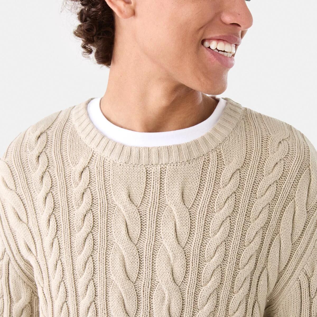 6 Cable Knit Jumper Bge String, 6 of 9