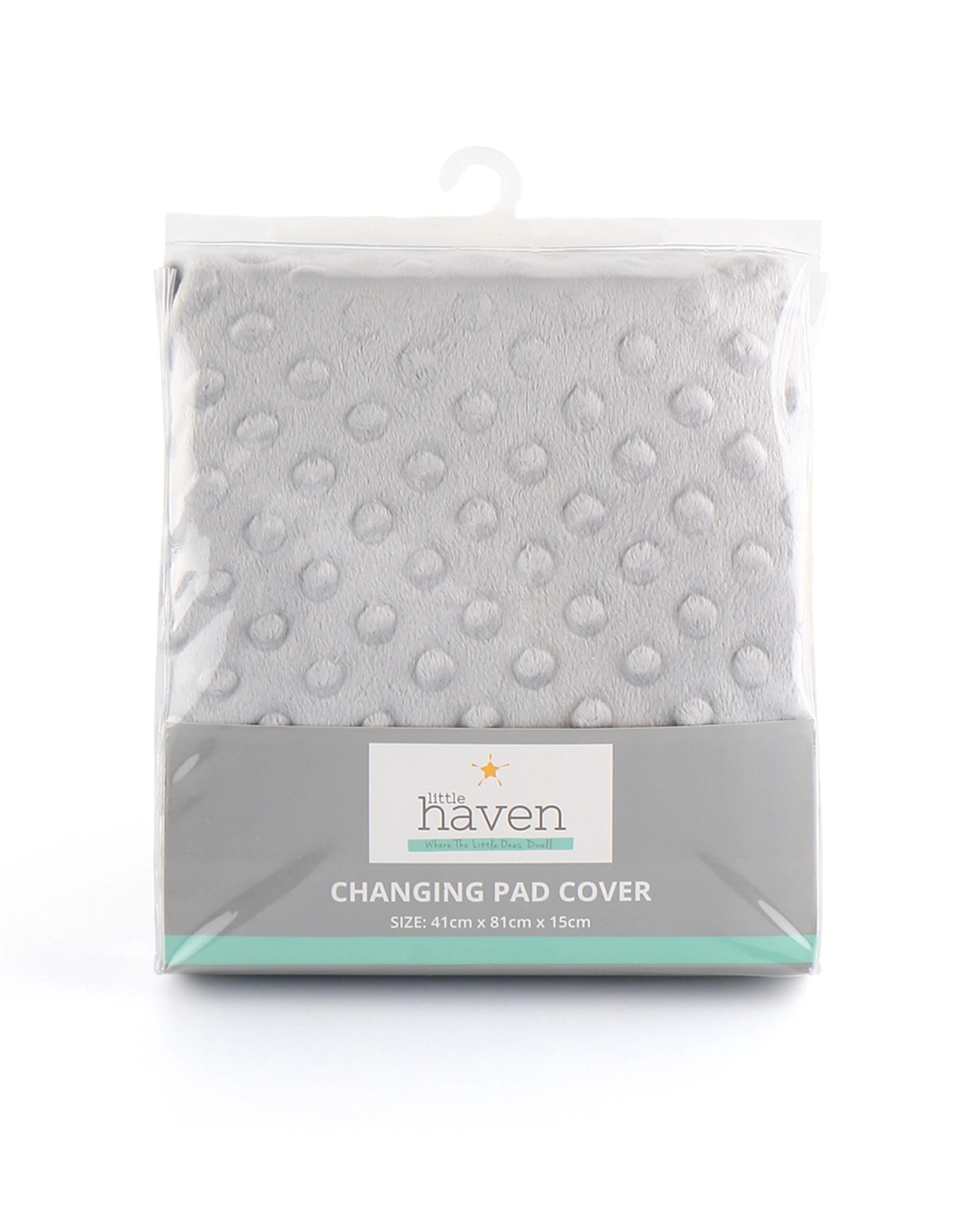 2 Little Haven Baby Change Pad Cover Velour Dot Polyester Fits Most Pads - Grey, 2 of 2