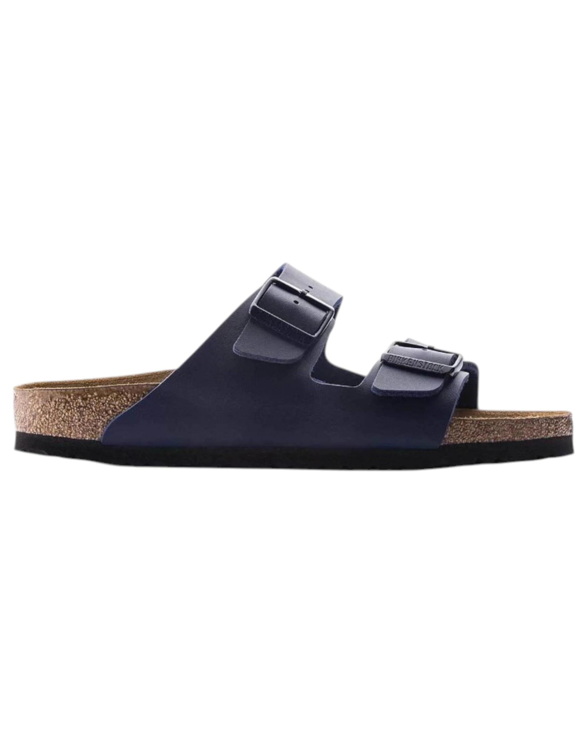 2 Birkenstock Unisex Arizona Birko-Flor Slip On Sandals BLUE, 2 of 6