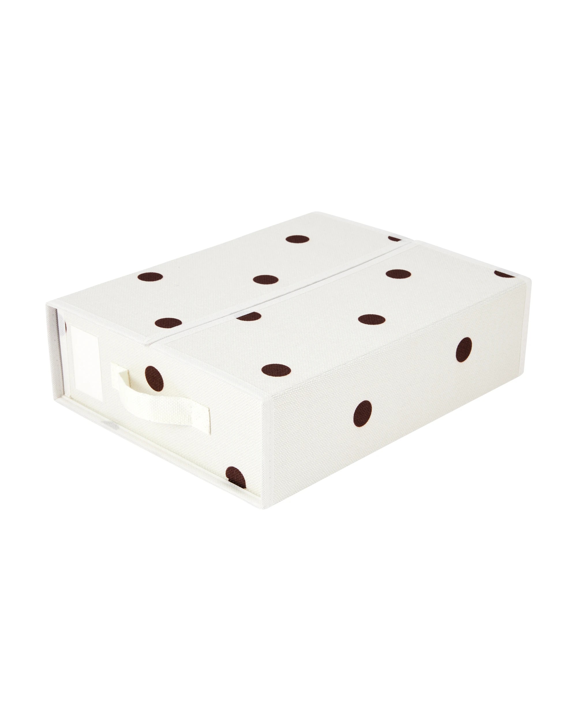 1 Linen Look Bed Box - Polka Dot, 1 of 10