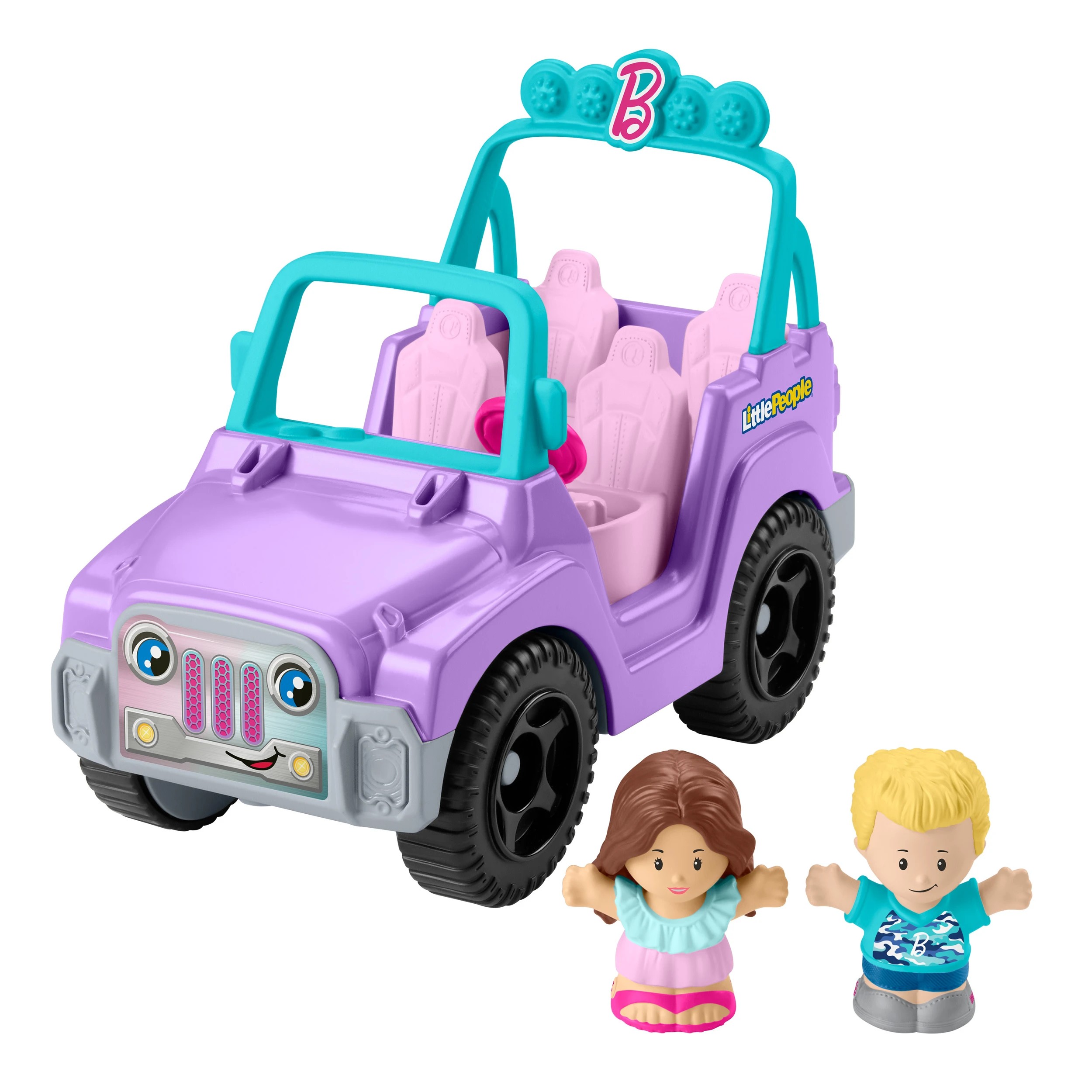 2 Fisher-Price Barbie Little People Beach Cruiser Toy Car, 2 of 6