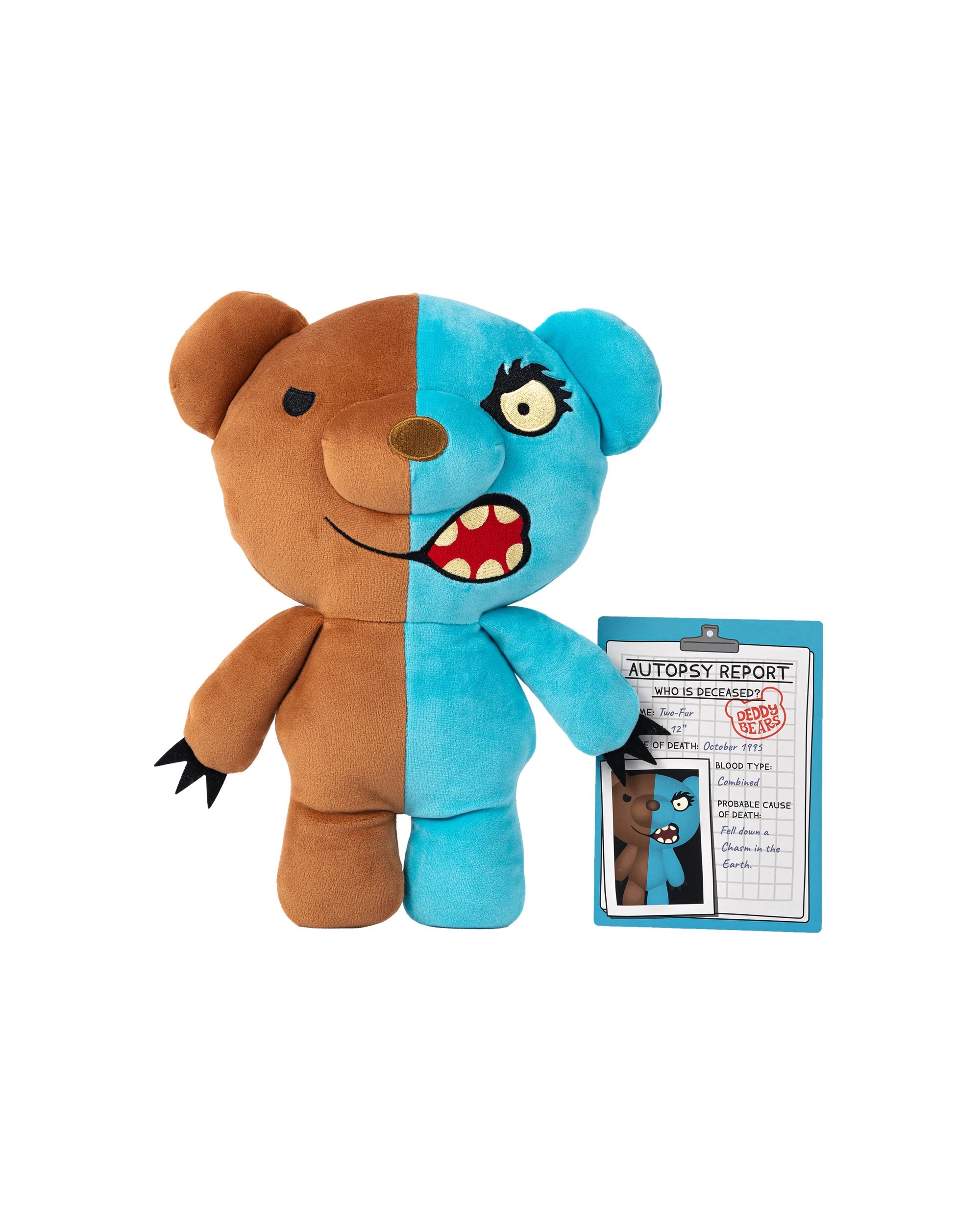 3 Deddy Bears - Two-Fur Bear, Series 2, Plush in Bag, Soft Toy, Blue and Brown, 30cm (Height) - Multi, 3 of 4