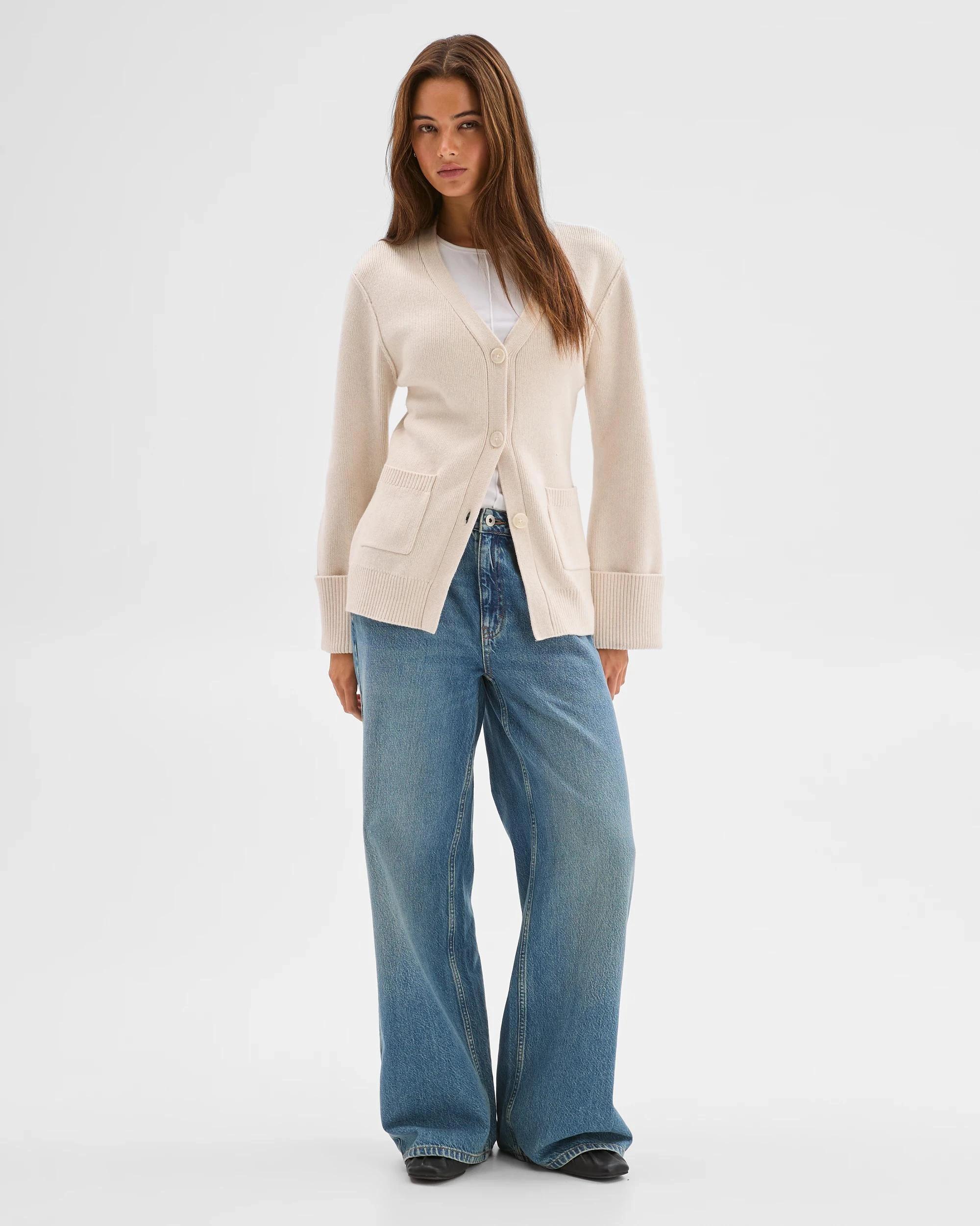 2 Lily Loves Australian Cotton Blend Longline Cardigan OAT, 2 of 8
