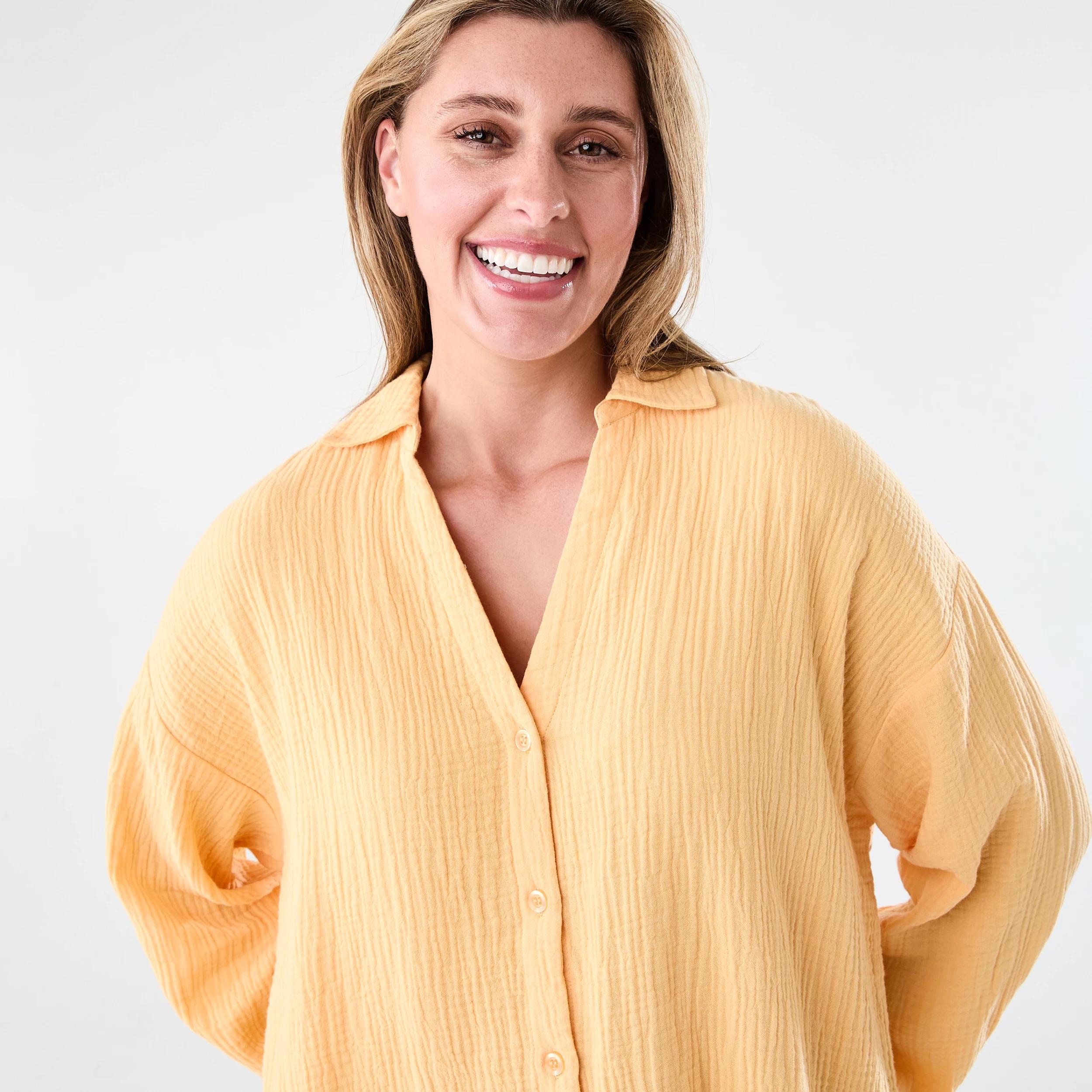 4 Long Sleeve Double Cloth Shirt Papaya, 4 of 7