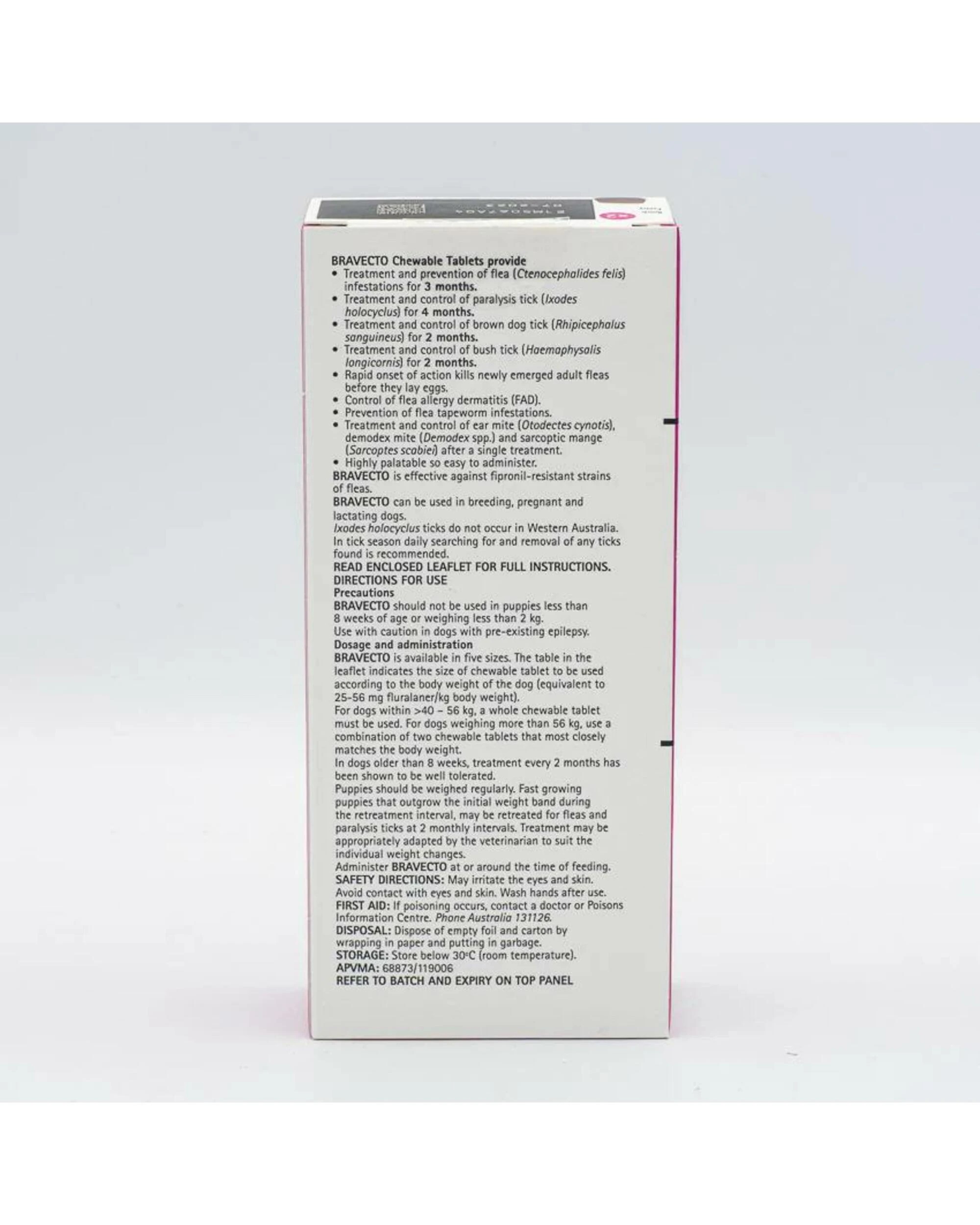 2 Bravecto For Very Large Dogs Pink 40-56kg Chew - 2 Pack, 2 of 2