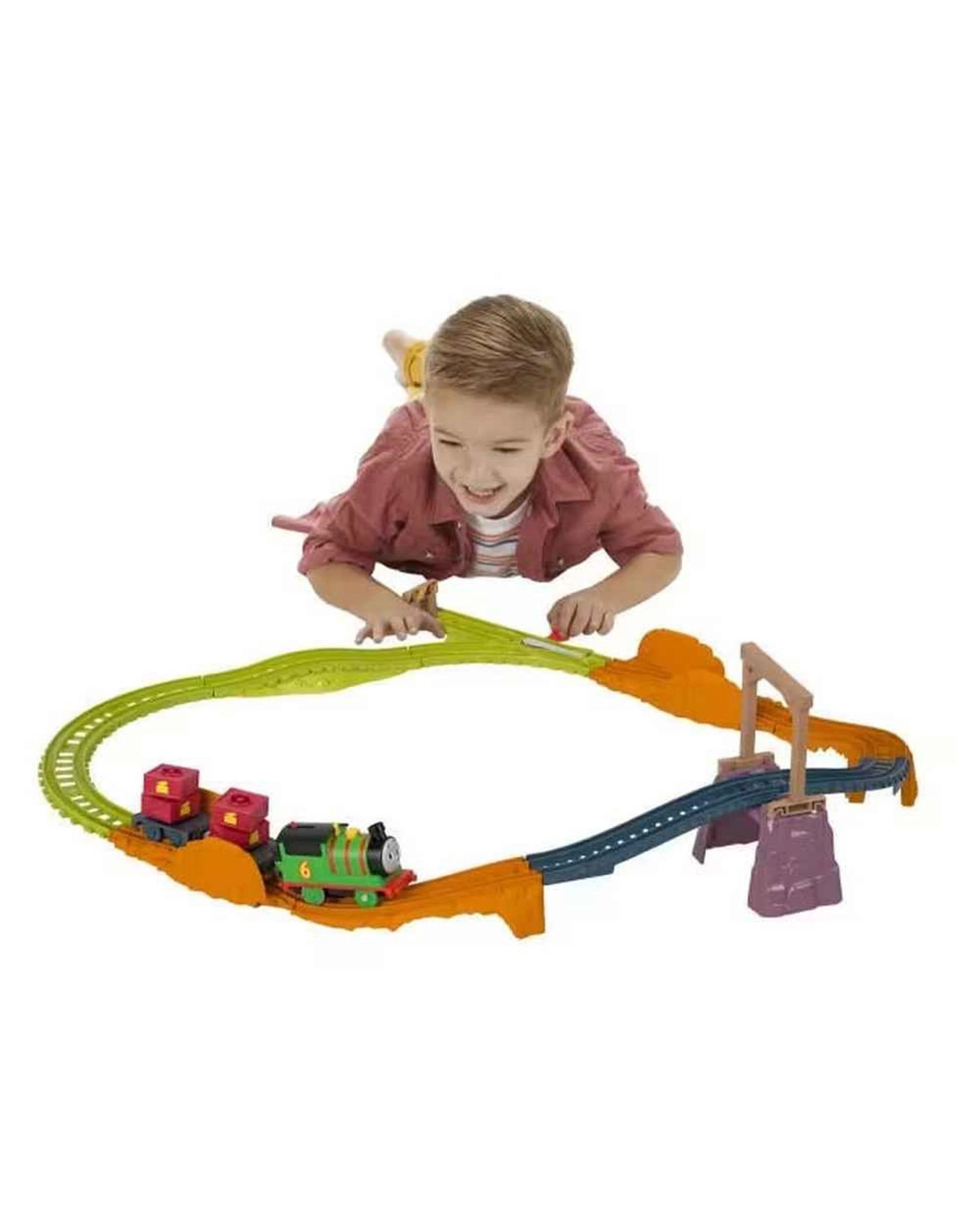 4 Fisher-Price Thomas and Friends Percy's Cargo Run Motorized Track Set, 4 of 4