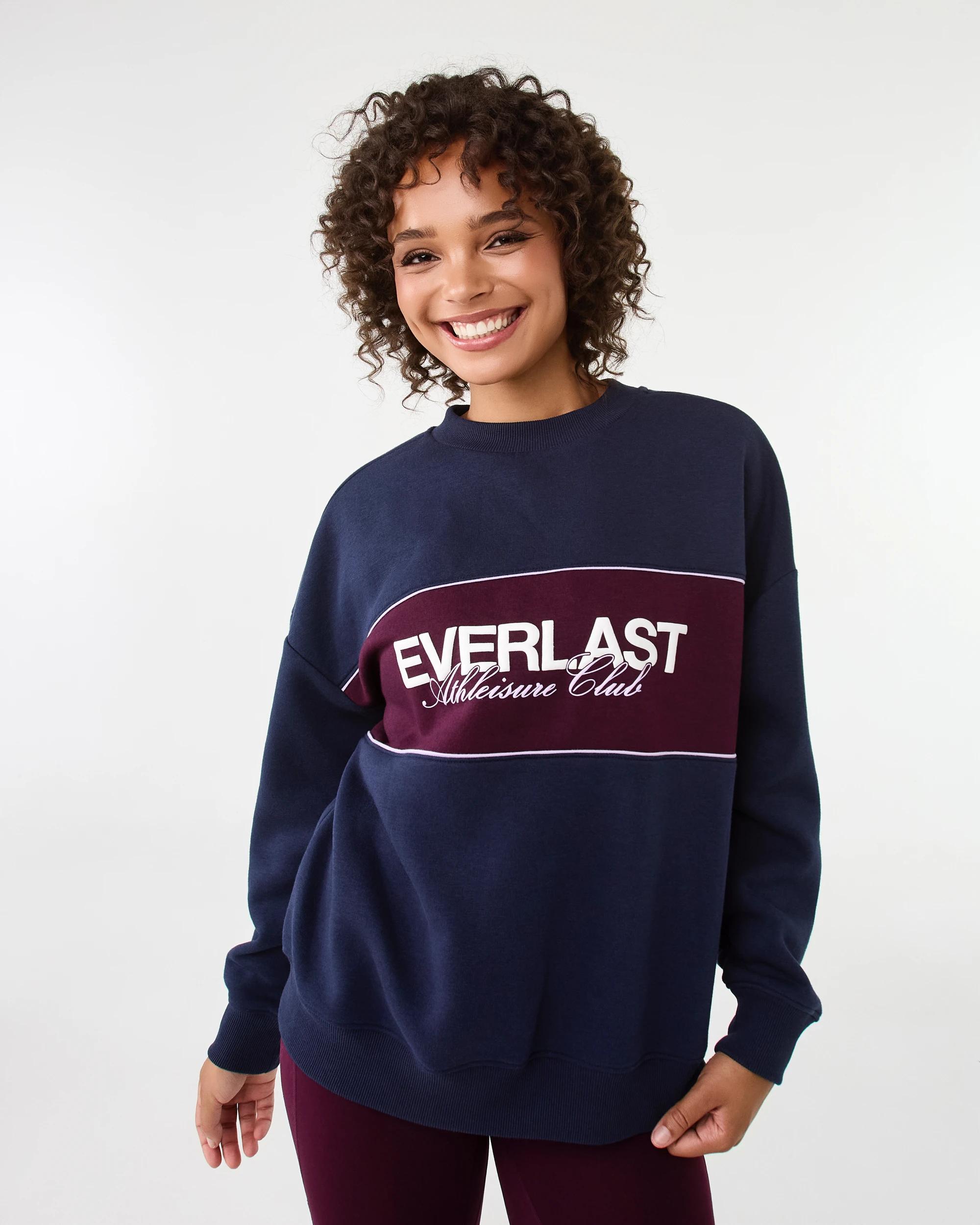5 Everlast Womens Colourblock Sweatshirt Mood Indgo, 5 of 10