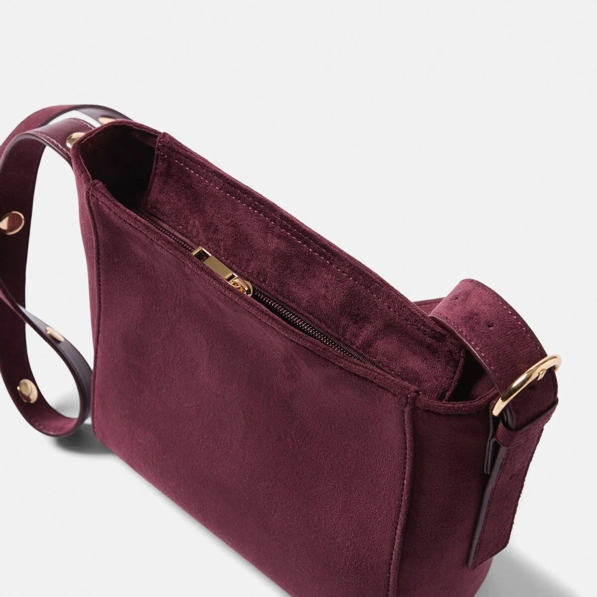 4 Studded Crossbody Bag RICH BURGUNDY, 4 of 5