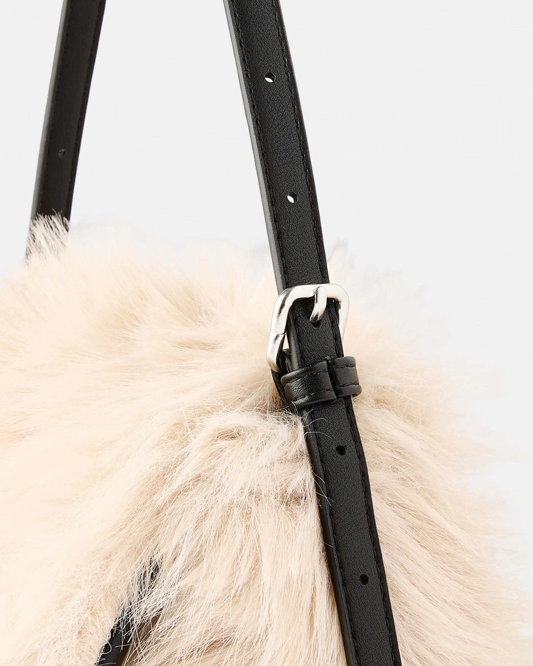 4 Faux Fur Shoulder Bag Cream, 4 of 10