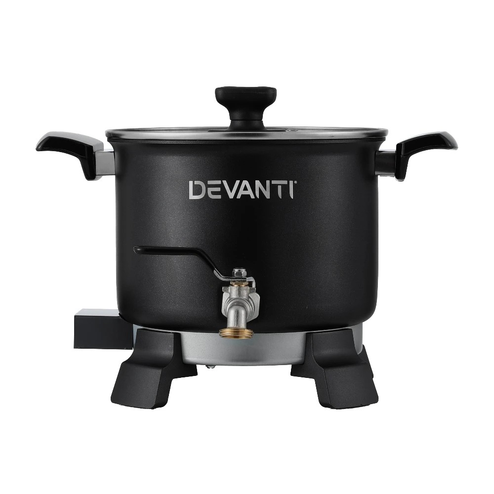 2 Devanti 5L Wax Melter Candle Making 1200W Melting Pot Furnace Quick Pour Spout - Black, 2 of 2