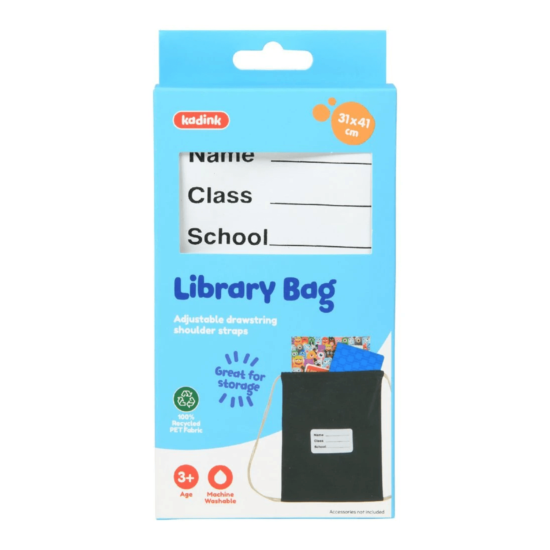 1 Kadink RPET Library Bag Black, 1 of 3