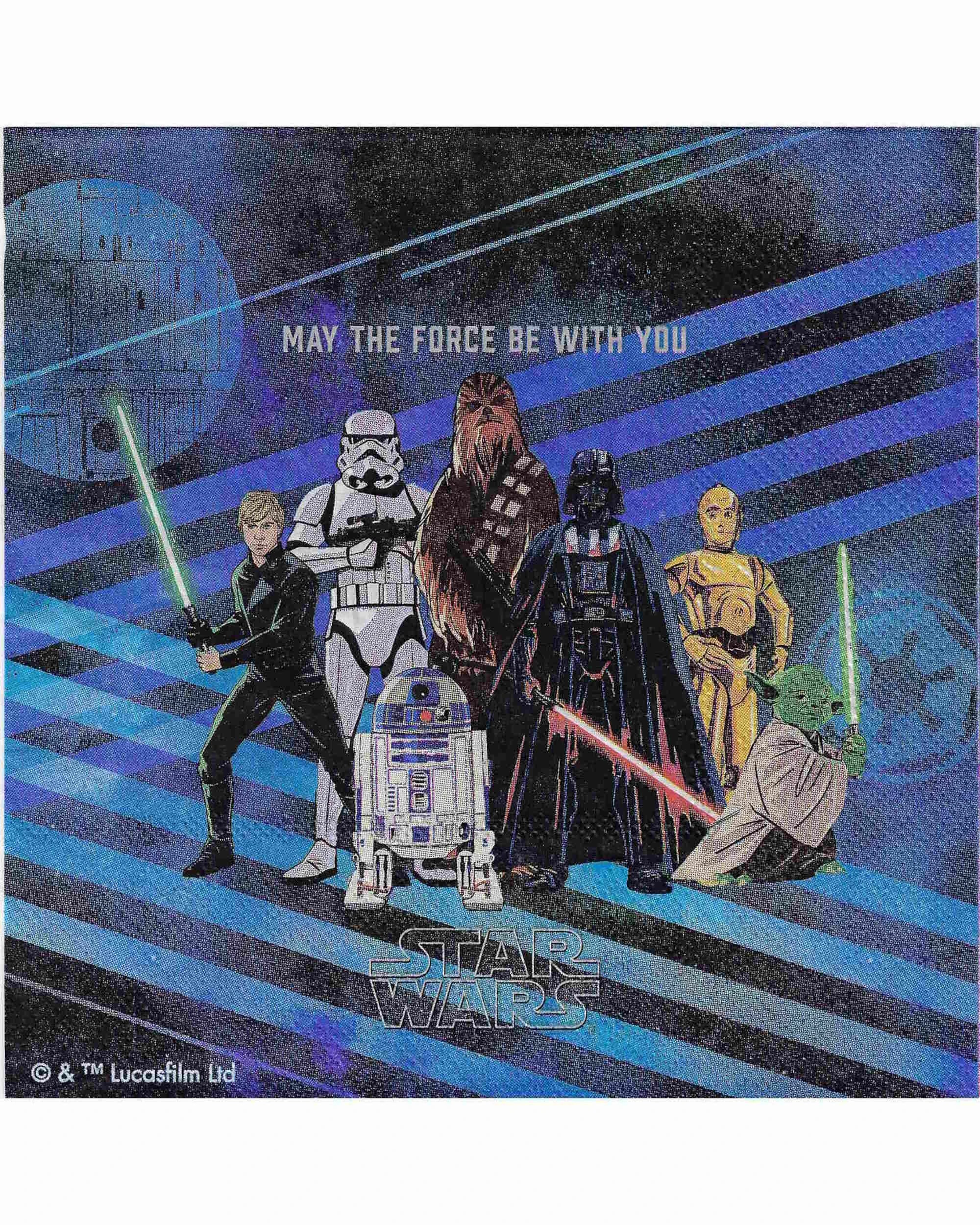 1 Design Group Star Wars May The Force Be With You Large Napkins Serviettes Pack of 20 - Multi, 1 of 1