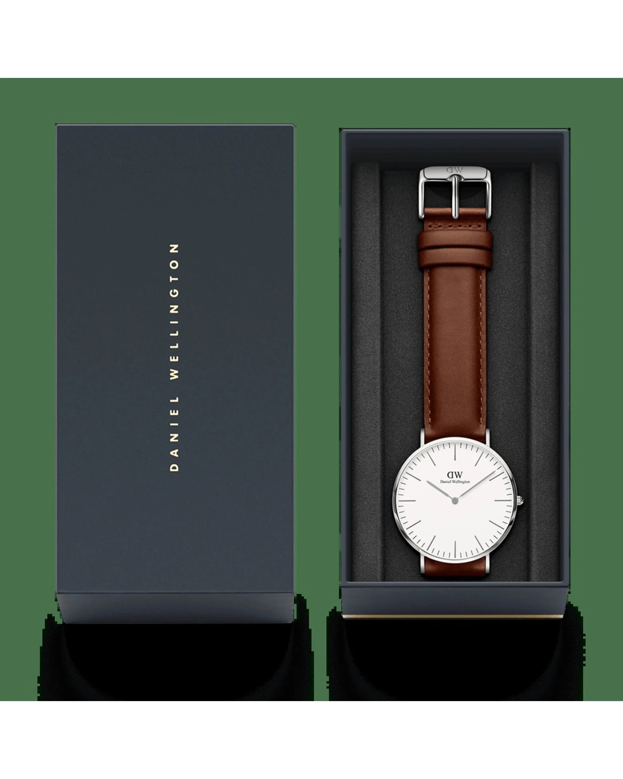 6 Daniel Wellington Classic 40mm St Mawes Silver Brown Leather Strap White Dial, 6 of 6