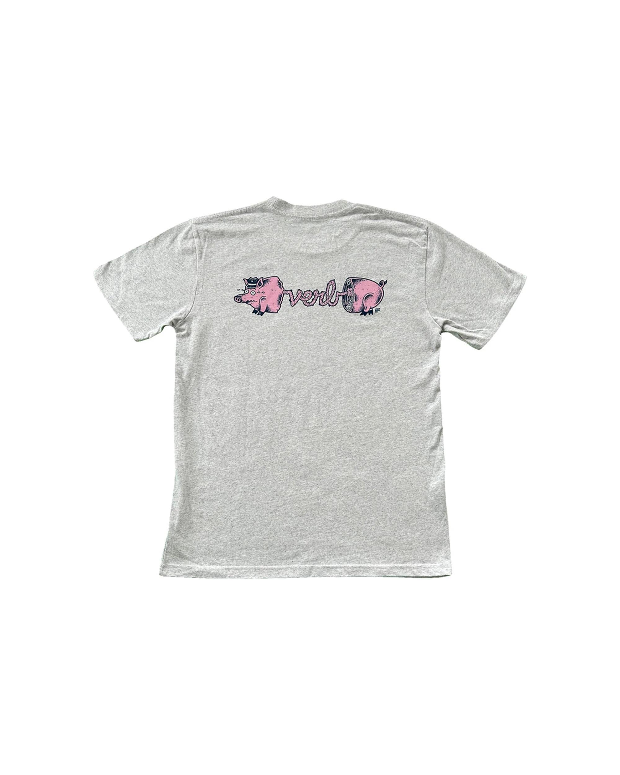 3 Verb Piggy Artist Men Sery Ninja Bread Boy 100% Cotton T Shirt MARLE GREY, 3 of 4
