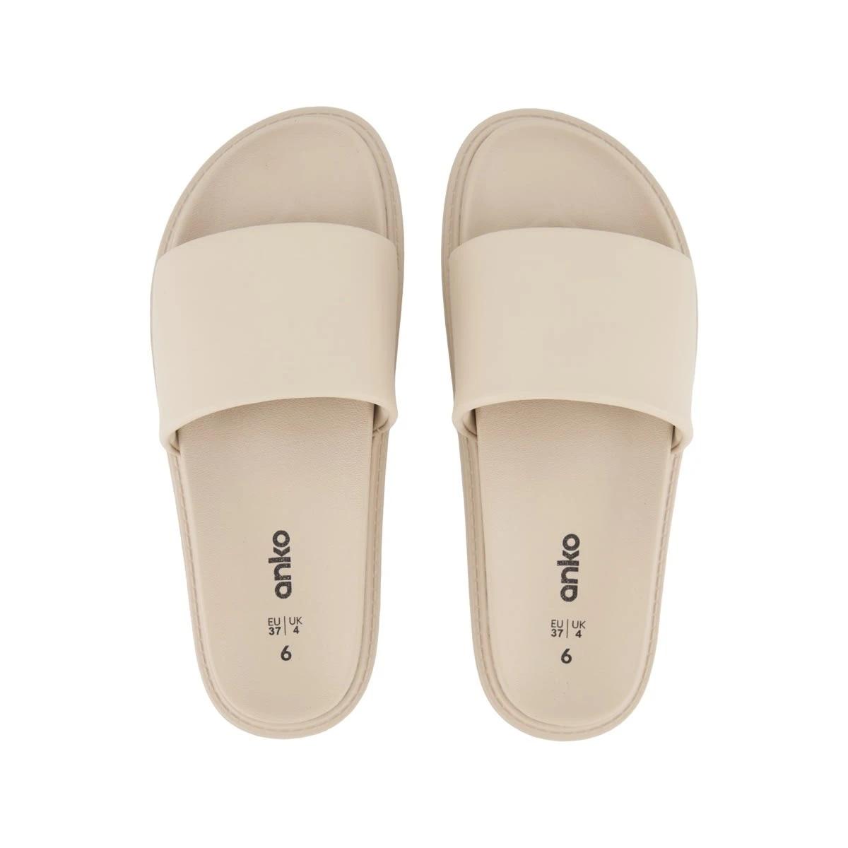 3 Comfort Band Slides Beige, 3 of 4