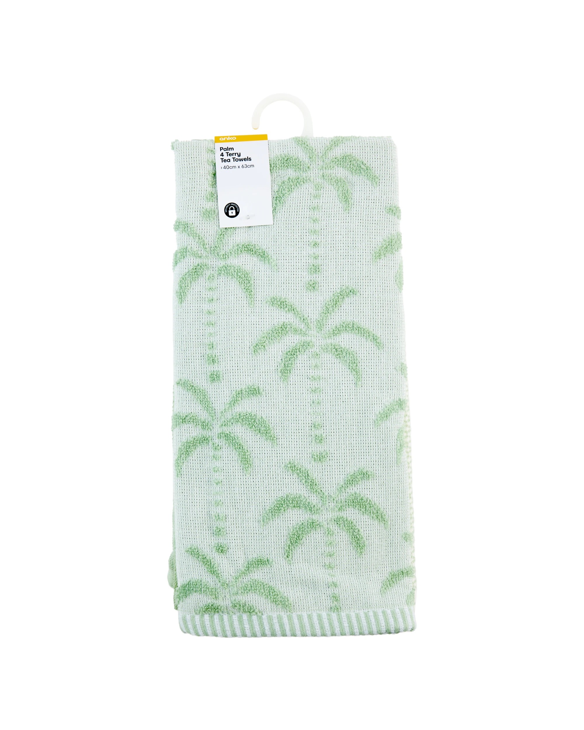 7 4 Pack Green Palm Terry Tea Towels, 7 of 7