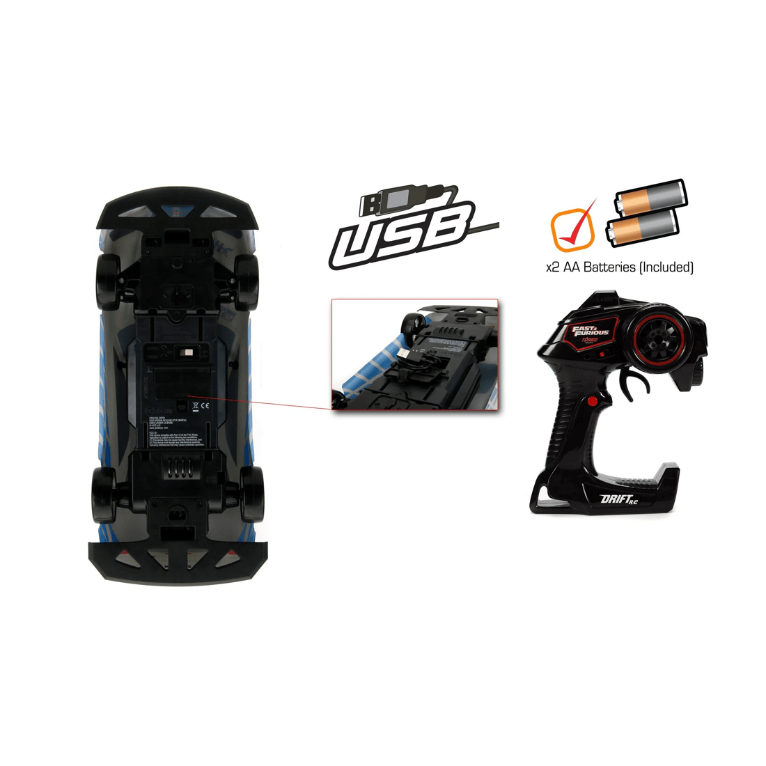 3 Fast & Furious Nissan Skyline GT-R R34 Drift R/C! - Multi, 3 of 3