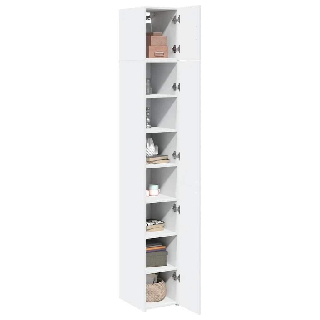 3 vidaXL Storage Cabinet with Shelves Ample Storage - White, 3 of 10
