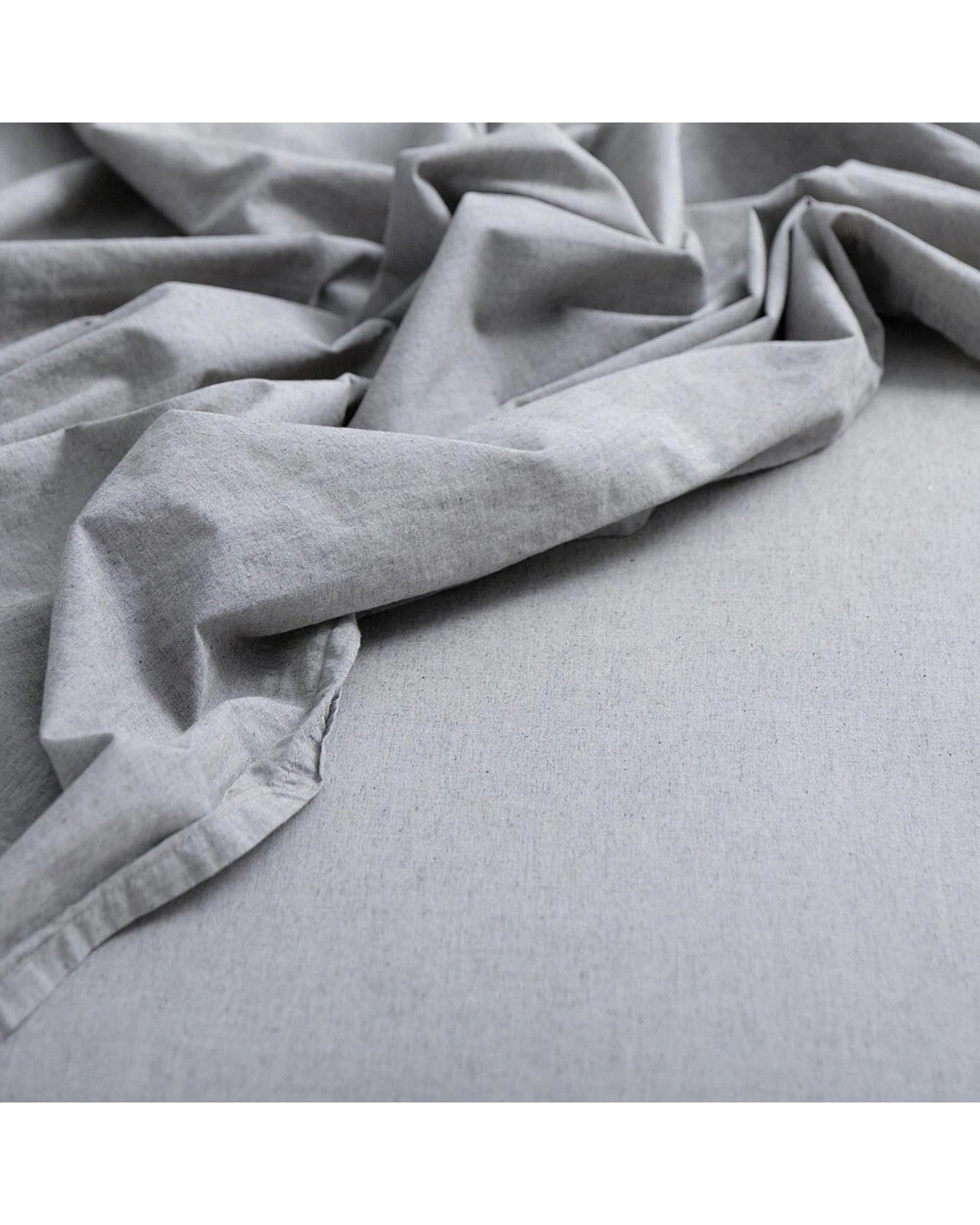 2 Canningvale Vintage Softwash Cotton Fitted Sheet Set Home Bedding - Queen Bed - Grey, 2 of 4