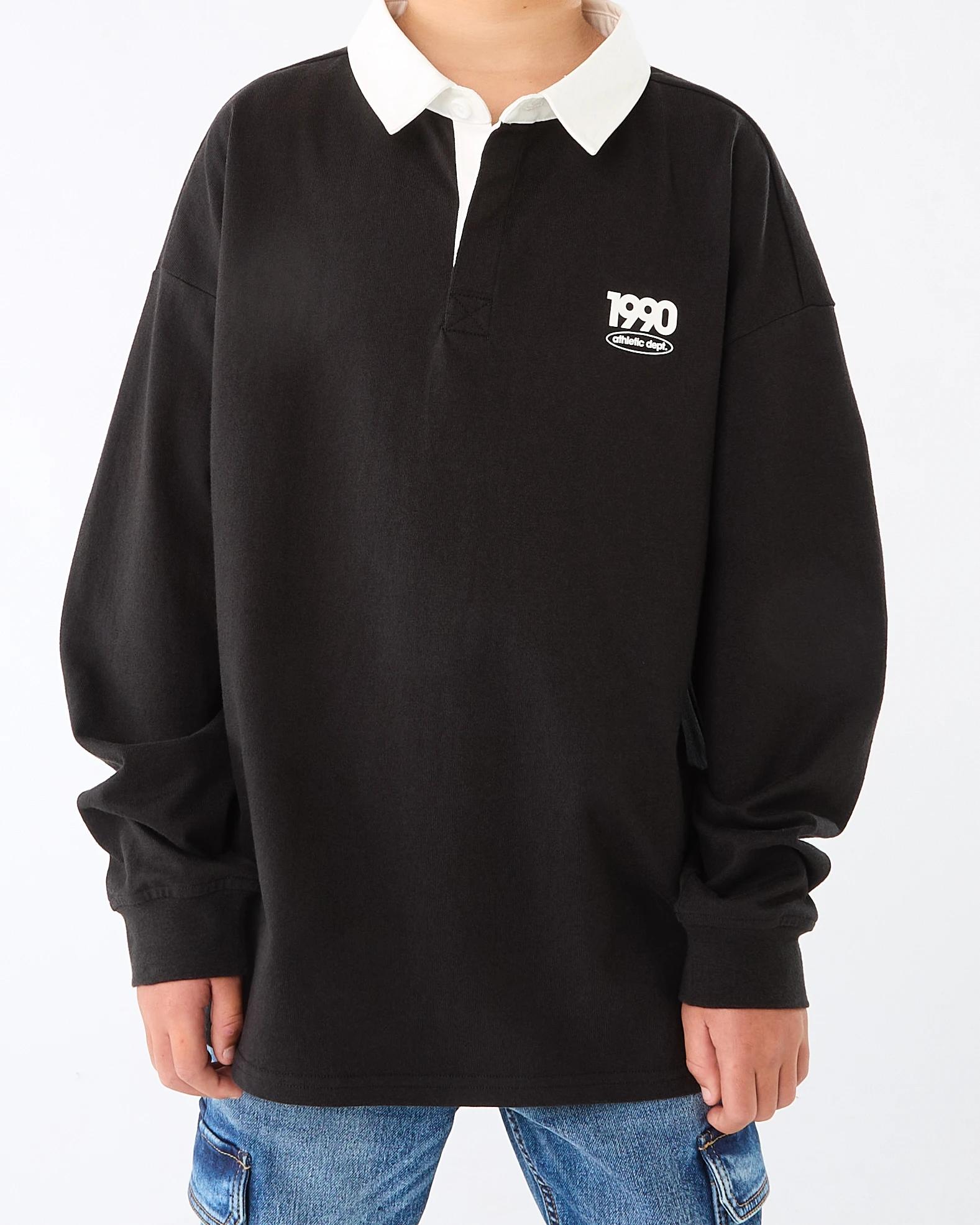 7 Oversized Rugby T-shirt Blk Varsit, 7 of 8