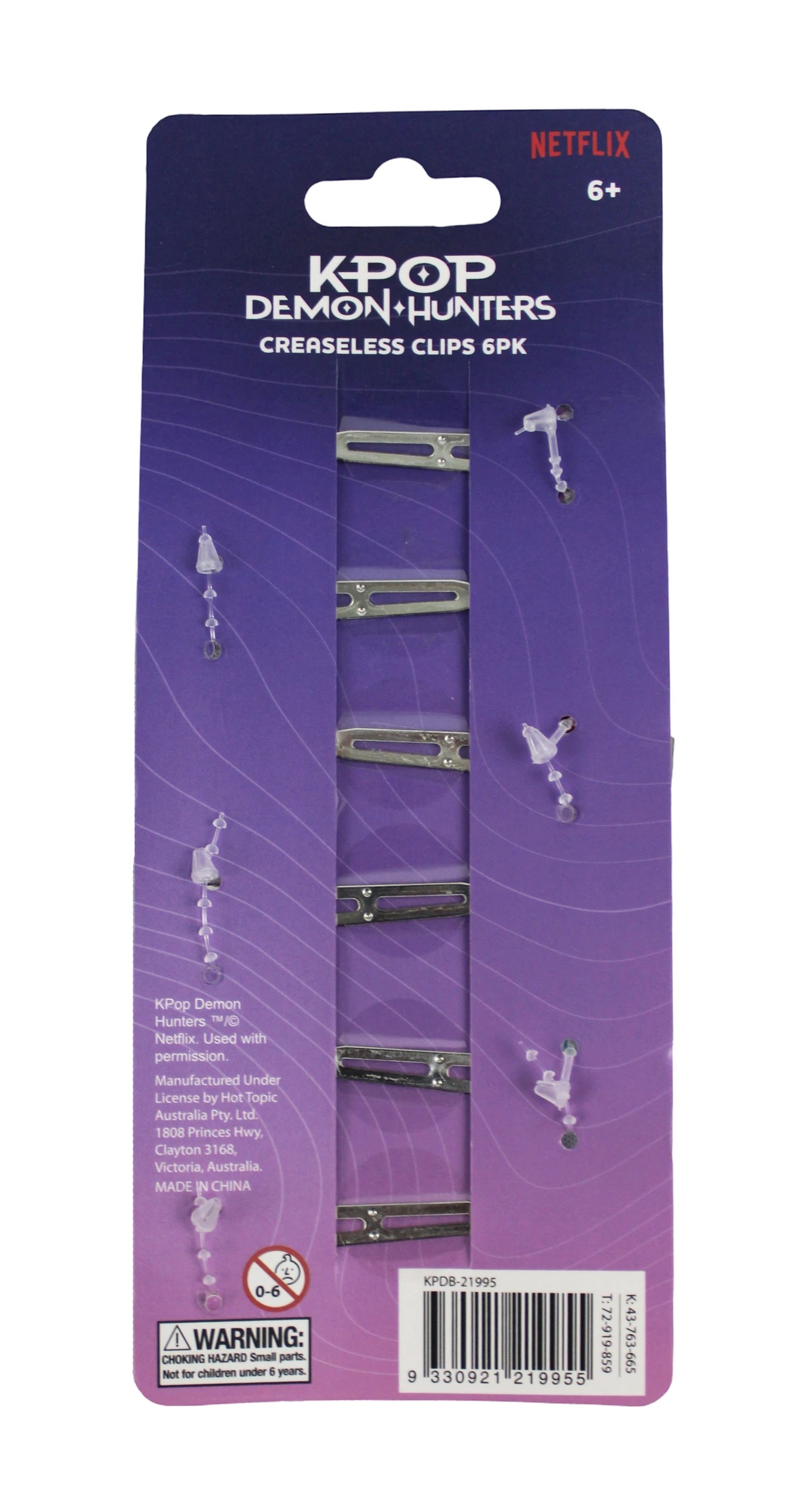 2 6 Pack KPop Demon Hunters Creaseless Hair Clips, 2 of 4