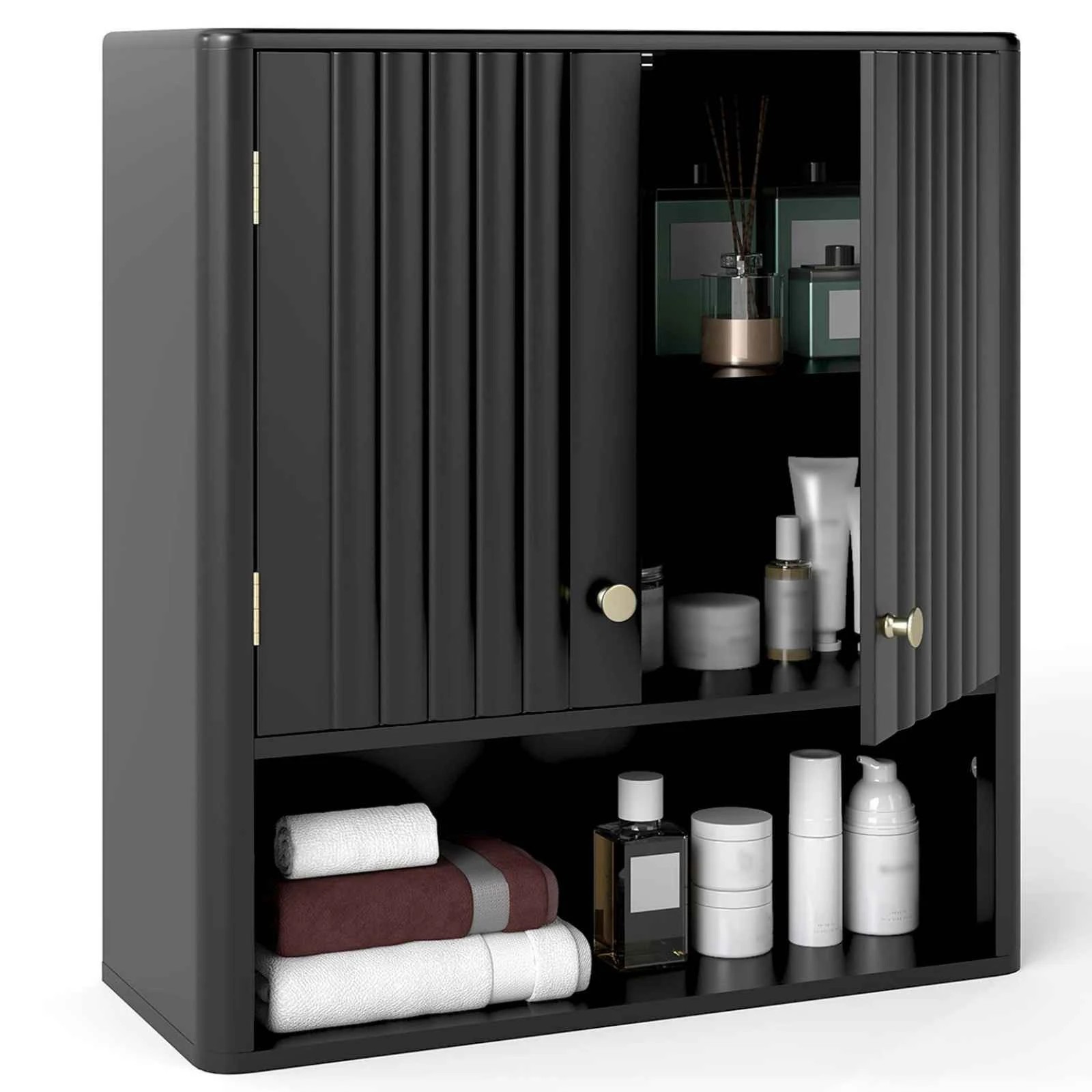 5 Costway Wall Mounted Bathroom Cabinet Medicine Cabinet Storage Cupboard, 5 of 5