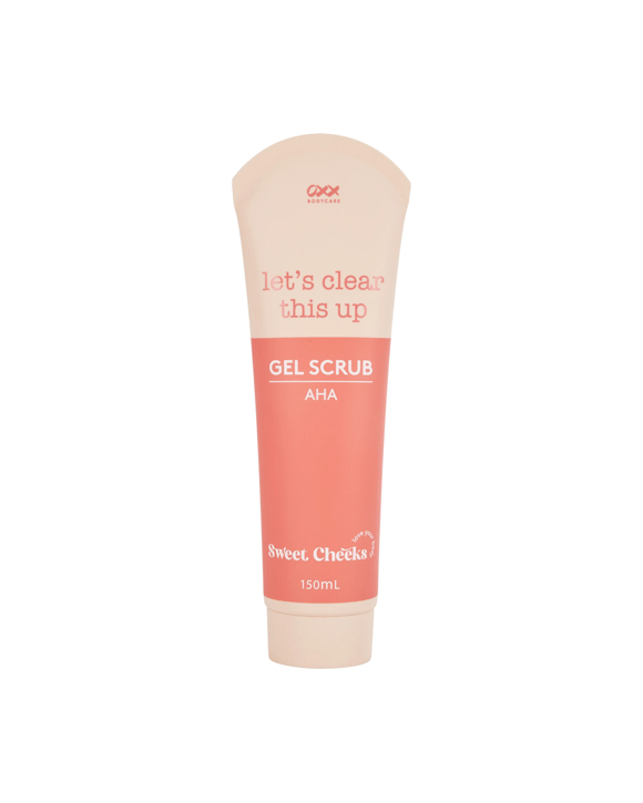 OXX Bodycare Let's Clear This Up Sweet Cheeks Gel Scrub 150ml - AHA