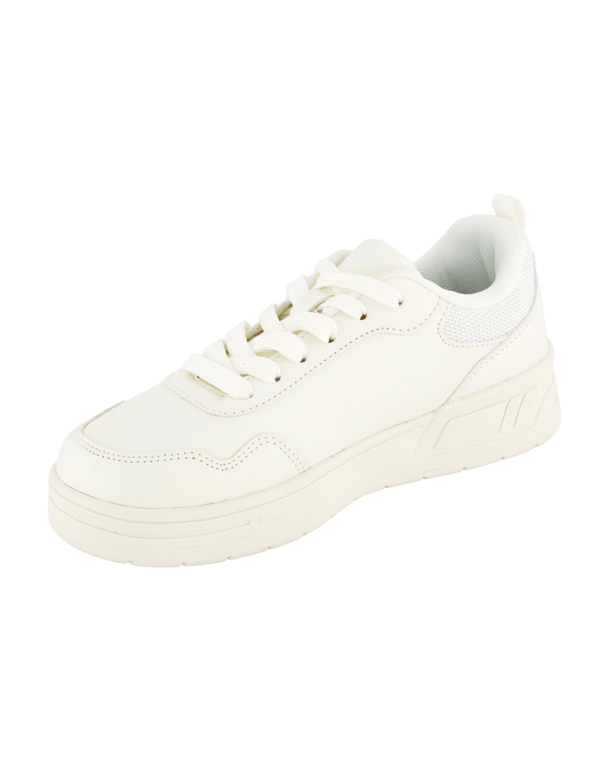 3 Senior PU Casual Sneakers White, 3 of 5