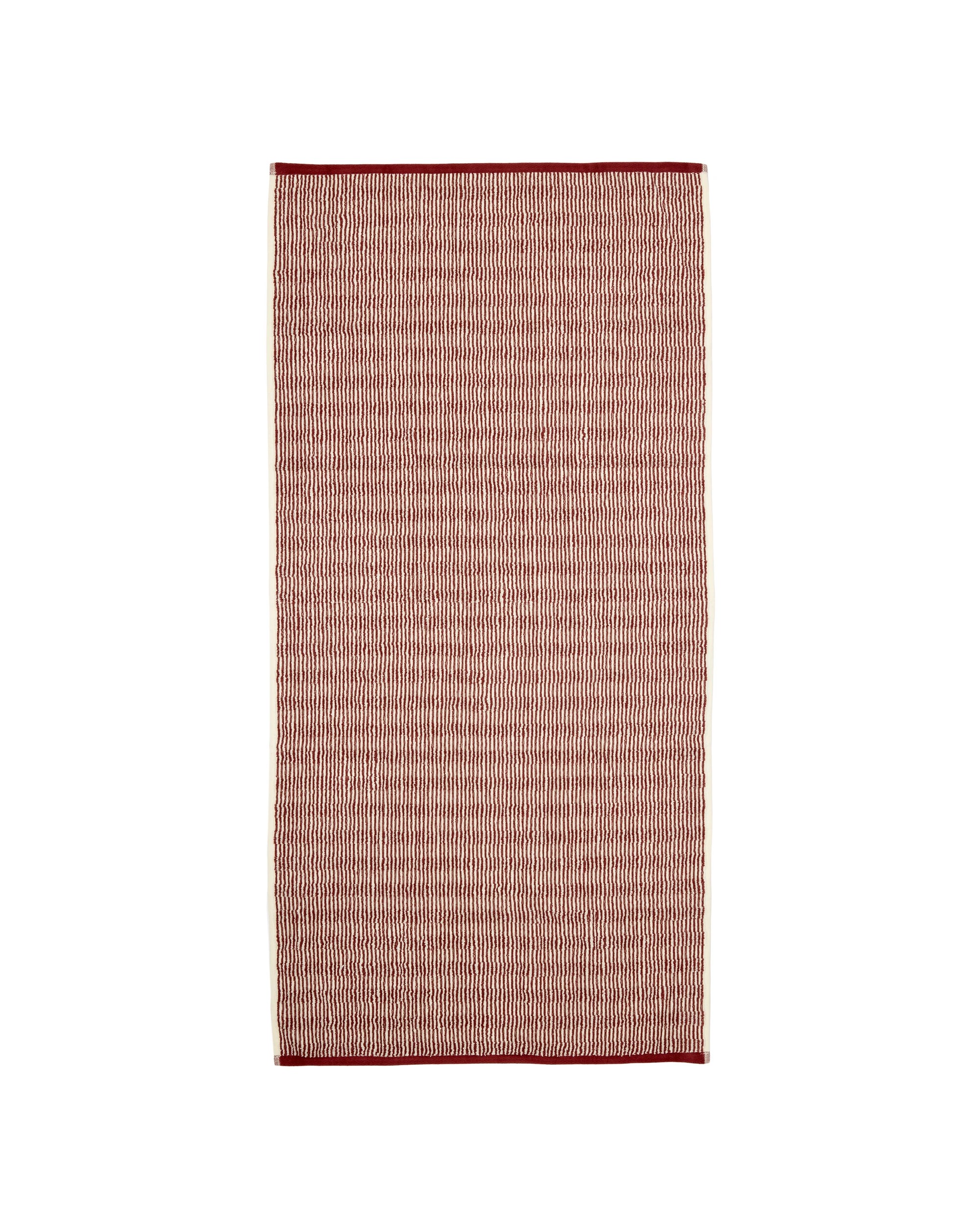 3 Micro Stripe Cotton Bath Towel - Port, 3 of 5