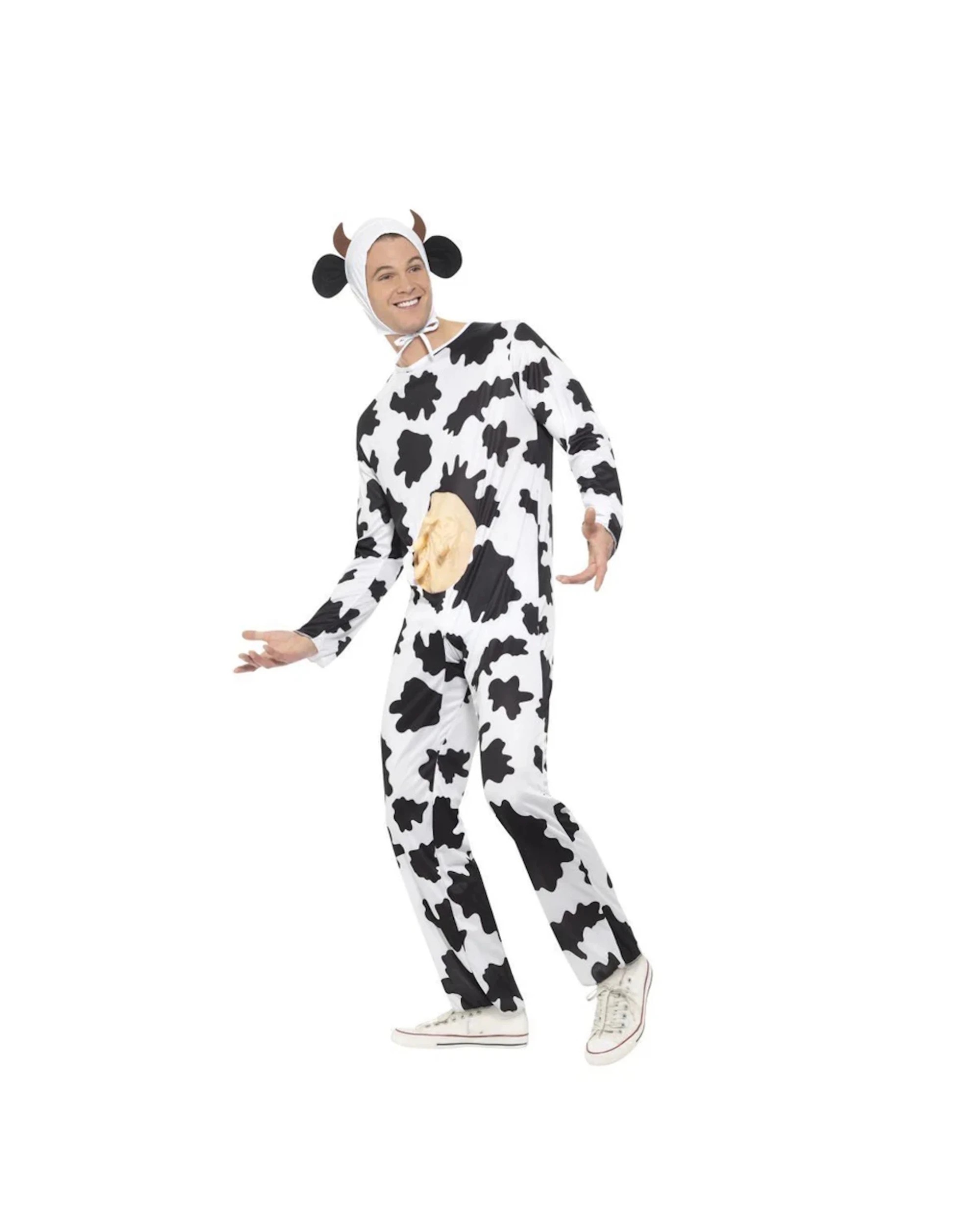 1 Smiffys Dairy Cow Adult Costume - One Size - Standard - Pattern, 1 of 4