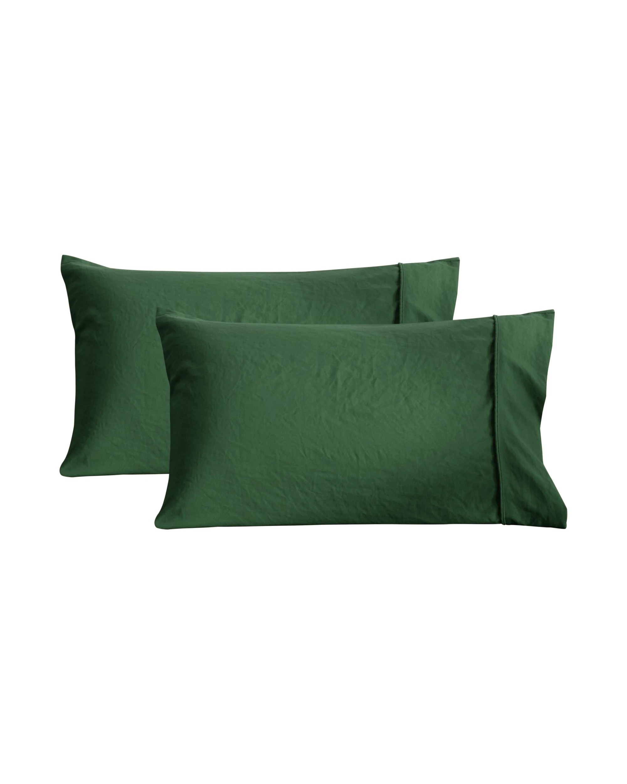 6 Dreamaker Superfine Washed Microfibre Standard Pillowcase Twin Pack - Hunter Green, 6 of 6