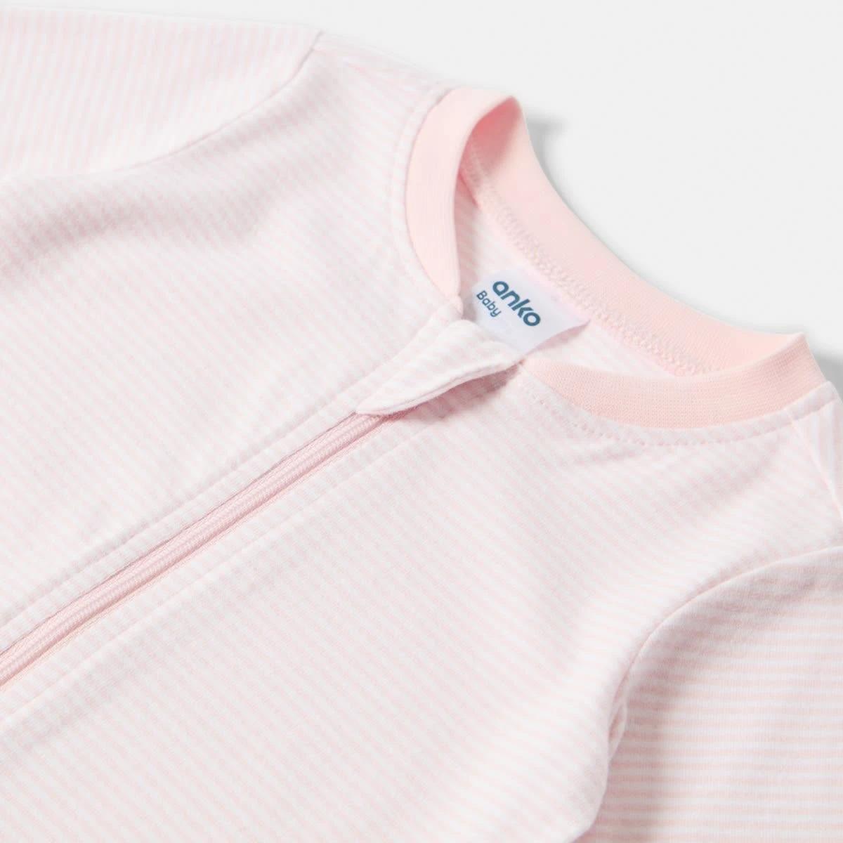 3 Turn Cuff Coverall Pnk Stripe, 3 of 3