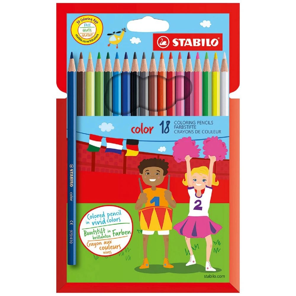 1 Stabilo Coloured Pencils 18 Pack, 1 of 2