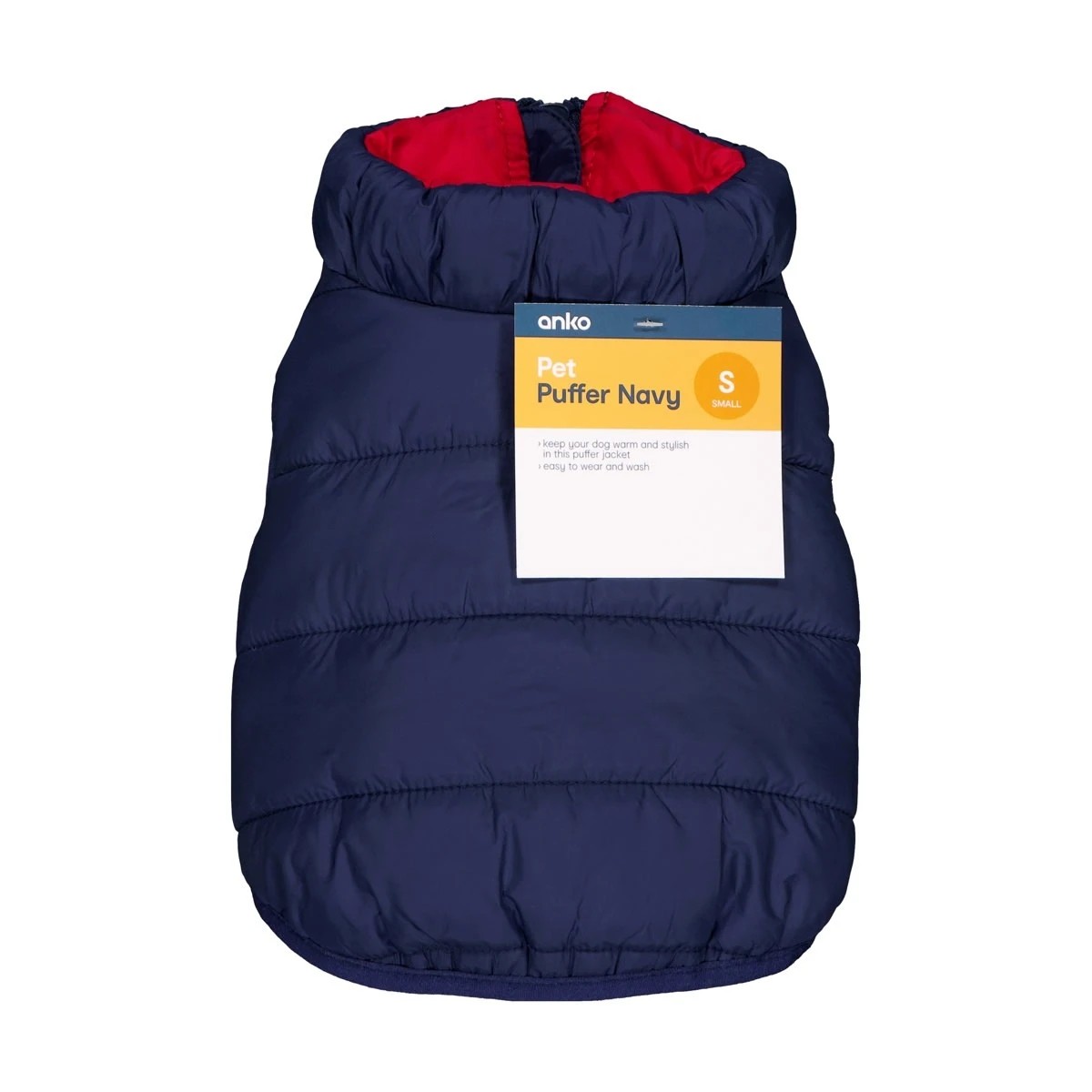 10 Pet Puffer Jacket - Small, Navy, 10 of 10