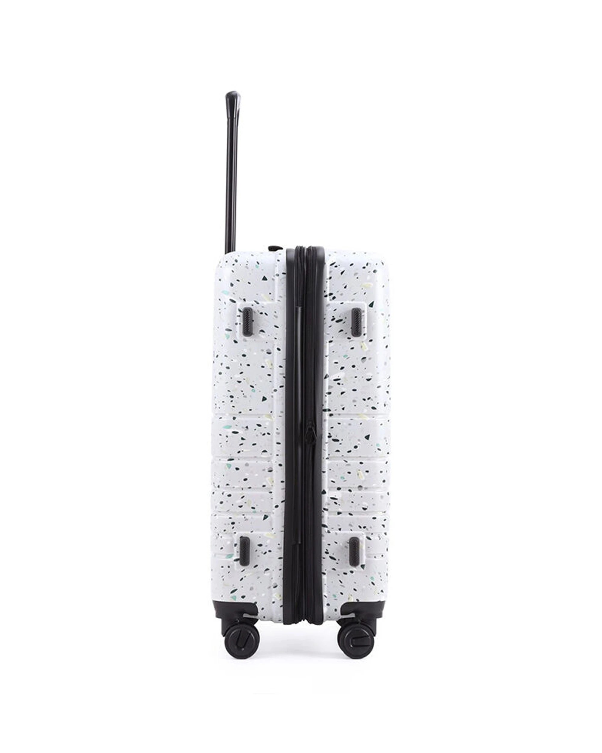 3 Kate Hill Terrazzo Medium Travel Luggage Suitcase Lightweight 66x34cm - White, 3 of 8