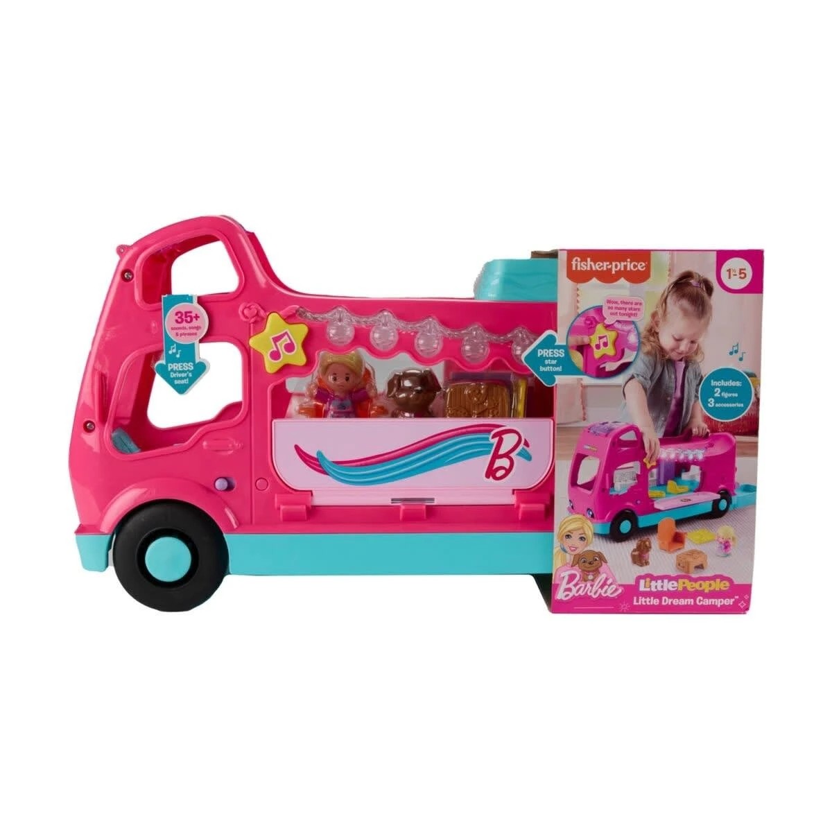 1 Fisher-Price Barbie Little People Little Dream Camper Playset, 1 of 7