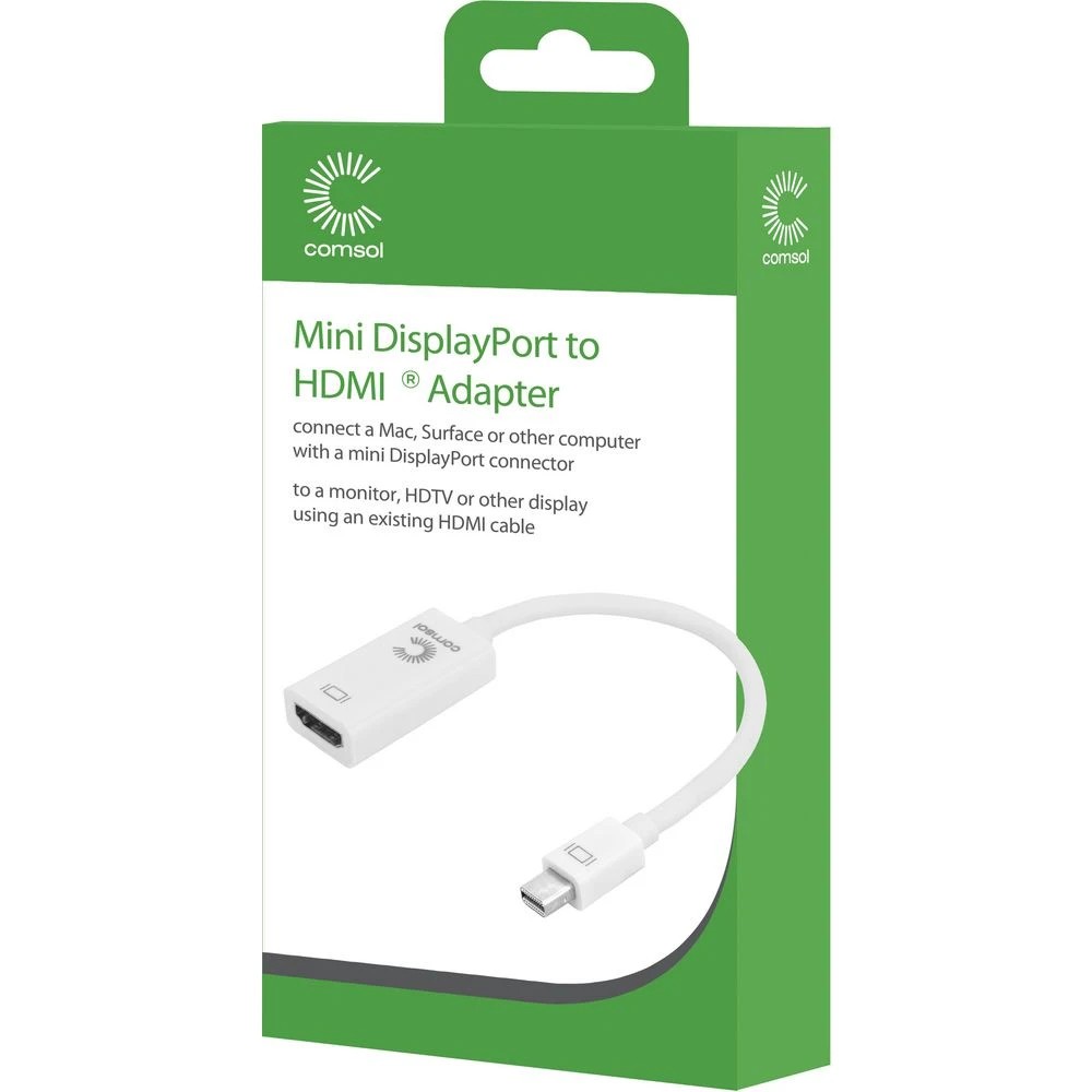 3 Comsol Male Mini DisplayPort to Female HDMI Adaptor 20cm, 3 of 3