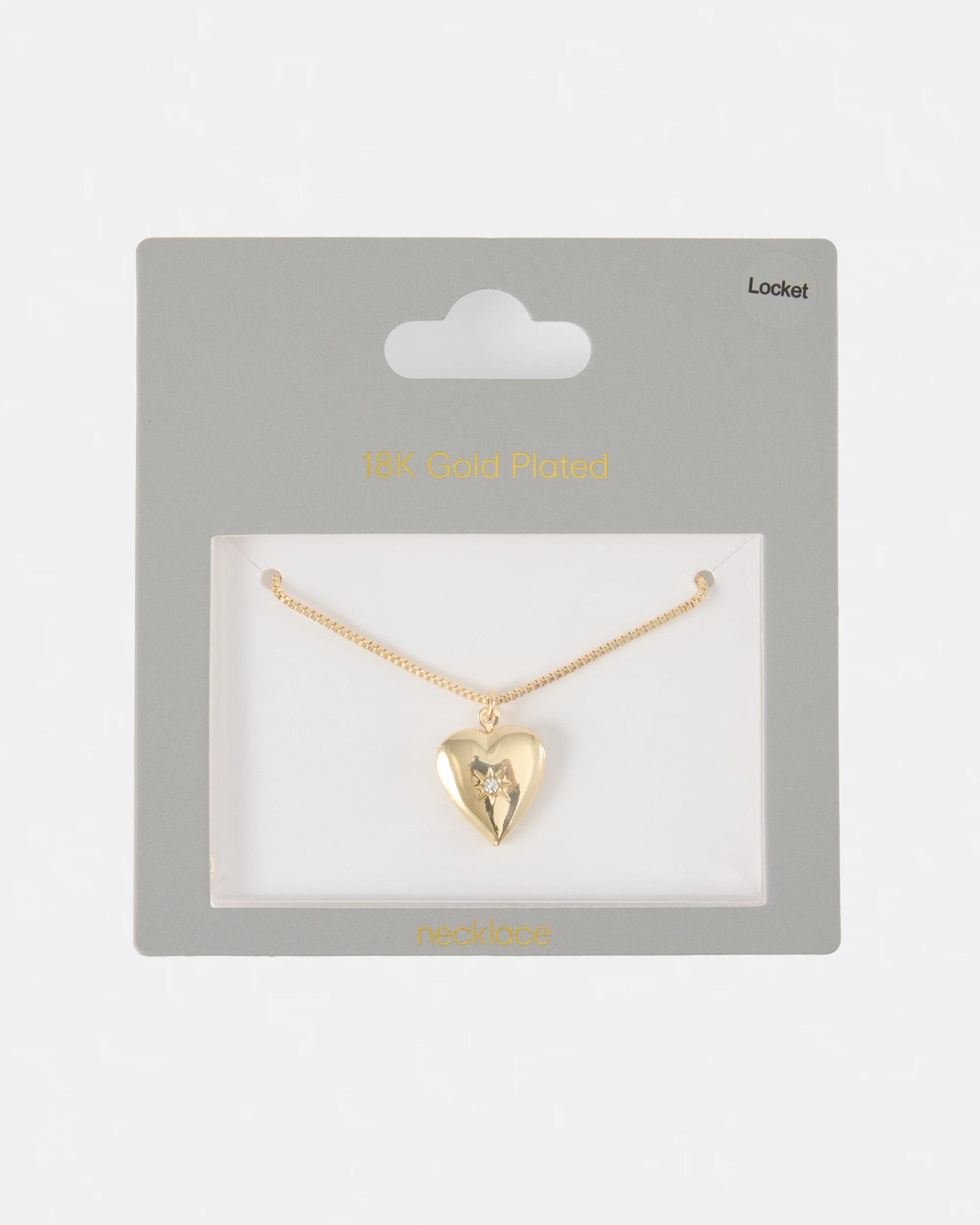 5 18K Gold Plated Heart Locket Necklace Gold, 5 of 5