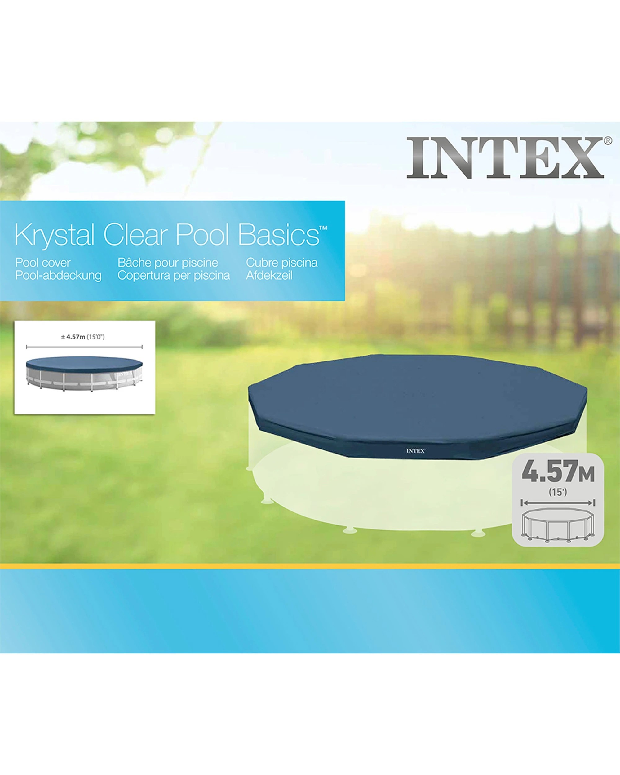 3 Intex Round Above Ground Outdoor Pool Cover - Multi, 3 of 3