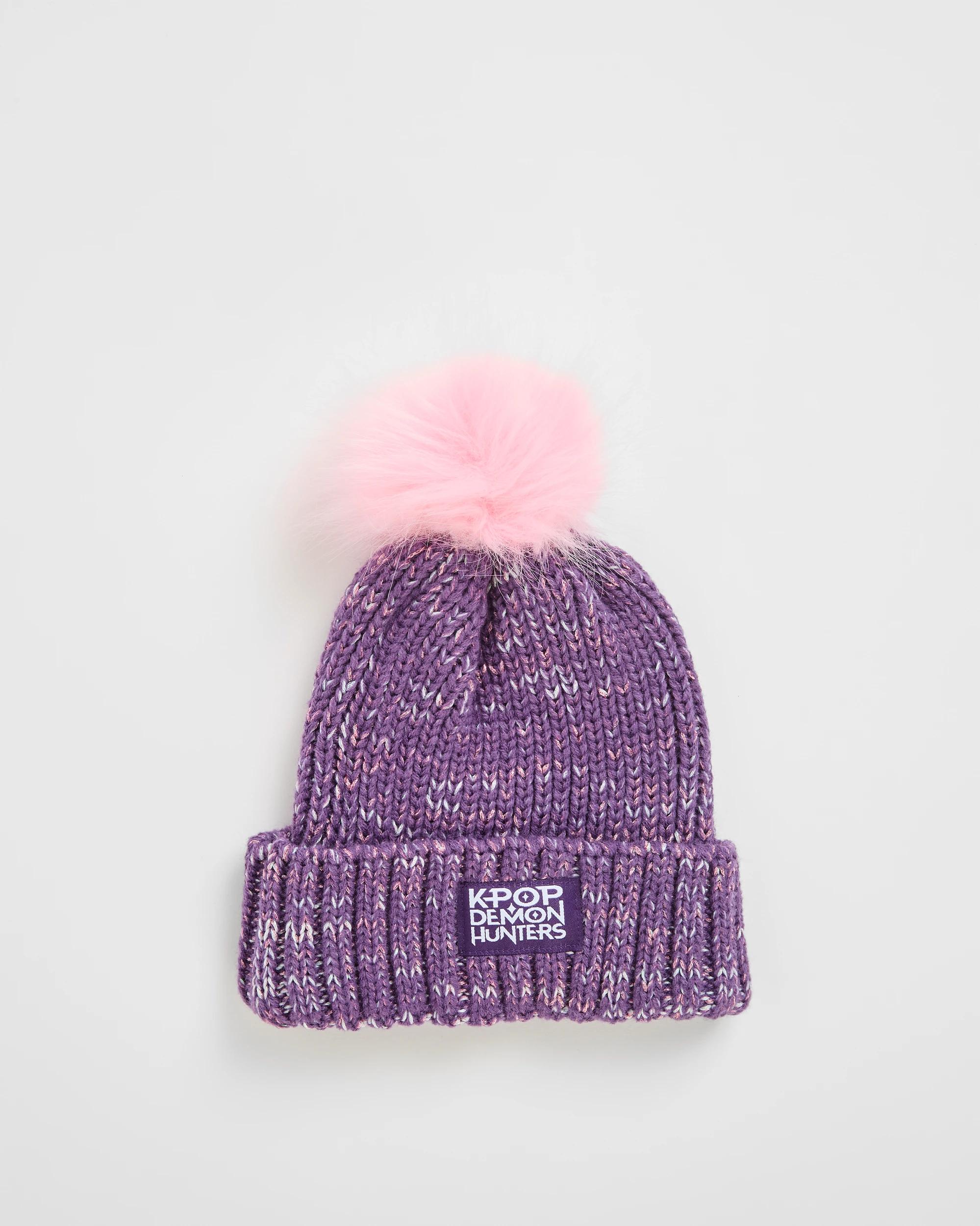 3 KPop Demon Hunters Sparkle Beanie PURPLE, 3 of 3
