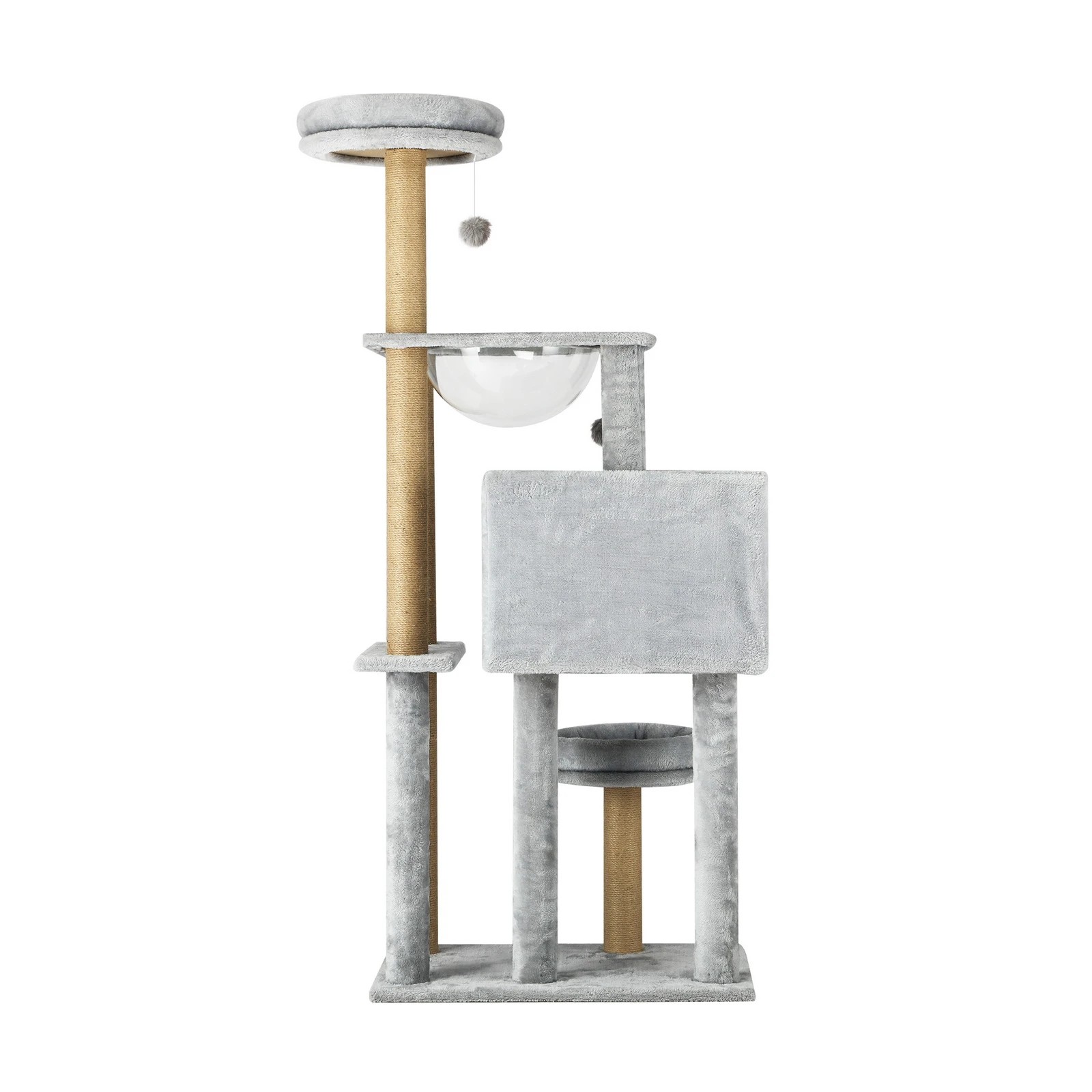 7 Alopet Cat Tree Tower Scratching Post Scratcher Cats Condo House Bed Wood 140cm
 - Grey, 7 of 8