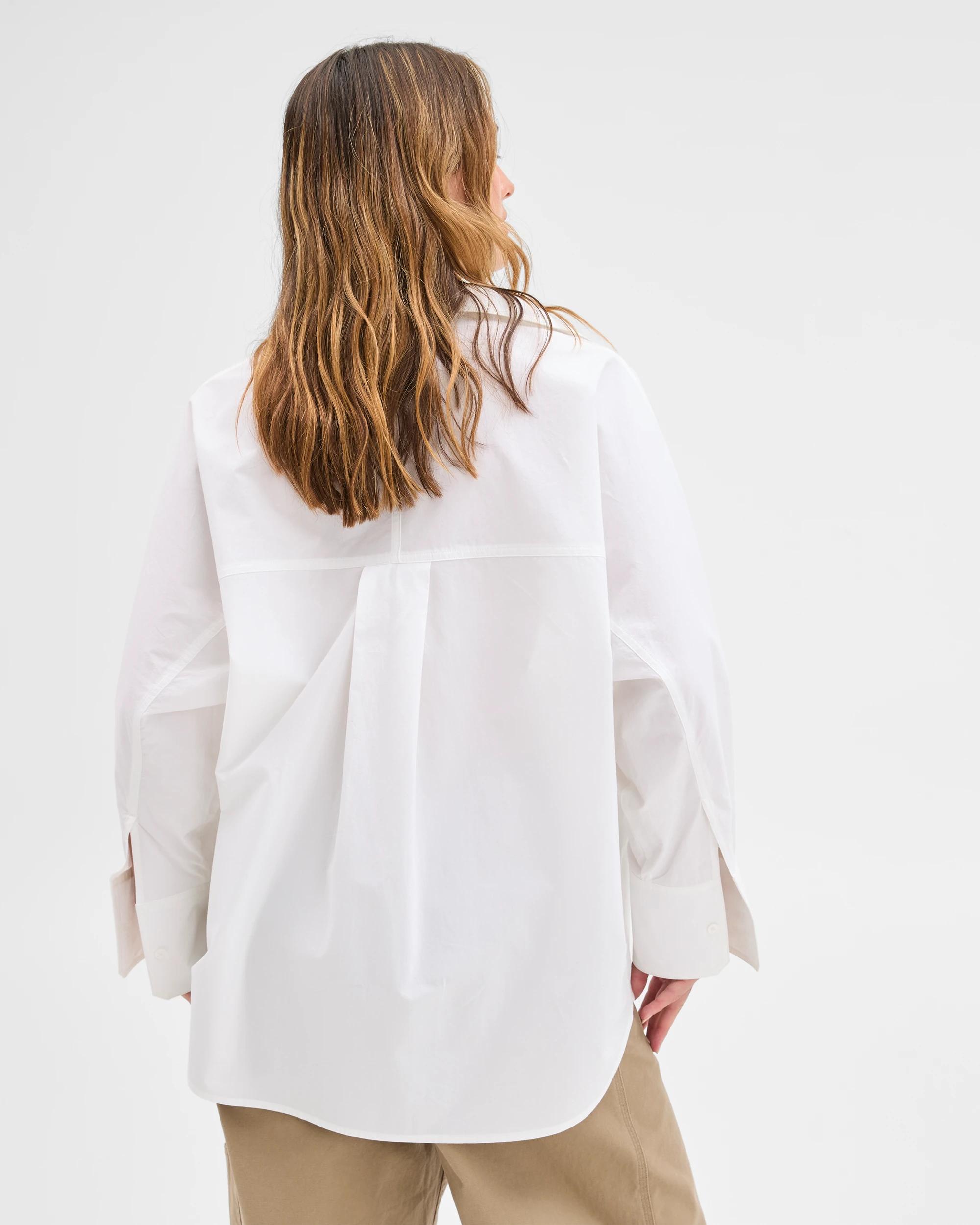 4 Target Woman Australian Cotton Long Sleeve Seam Shirt WHITE, 4 of 6