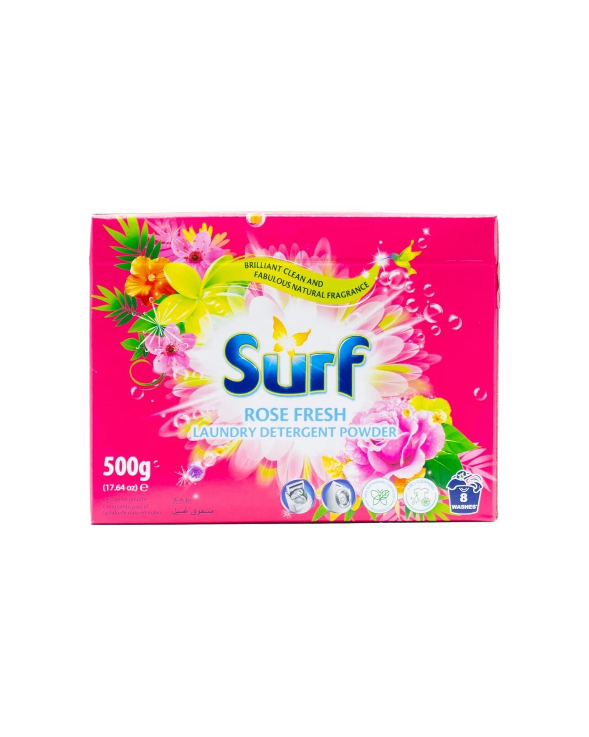 2 Surf 20PK Stain Removal Laundry Detergent Powder 500G Rose Fresh Fragrance - Plain, 2 of 4