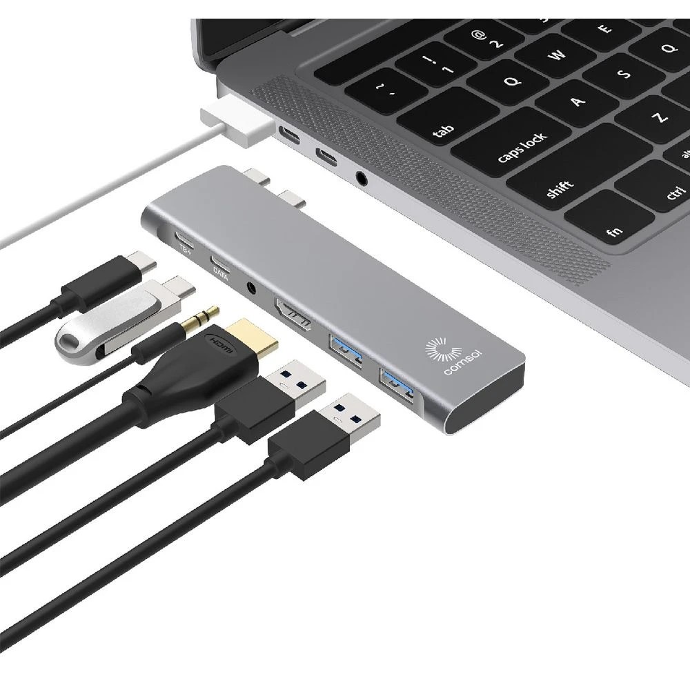 3 Comsol MacBook USB-C Multiport Hub Grey, 3 of 5